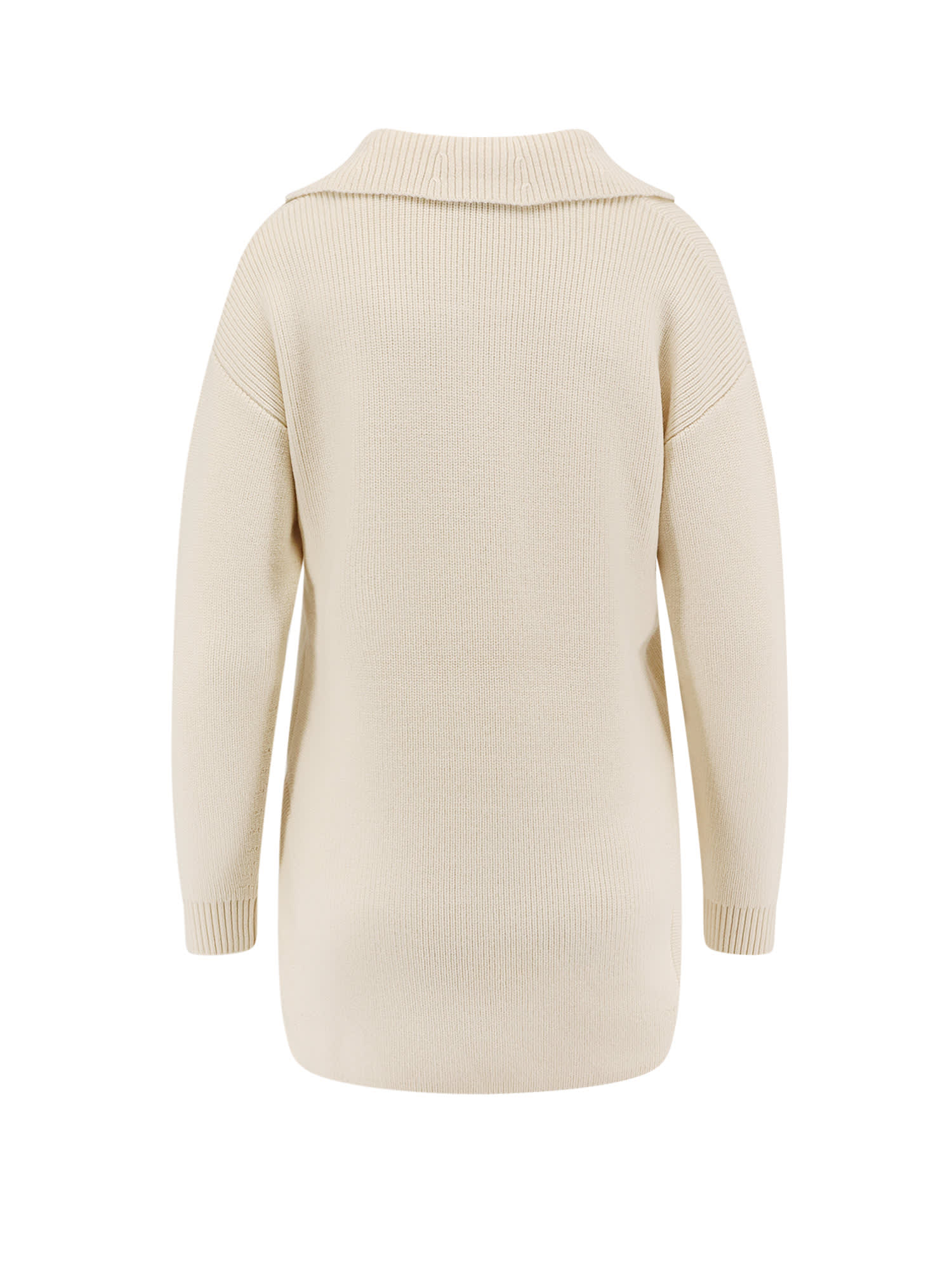 Elisabetta Franchi Wool Blend Sweater In Neutral