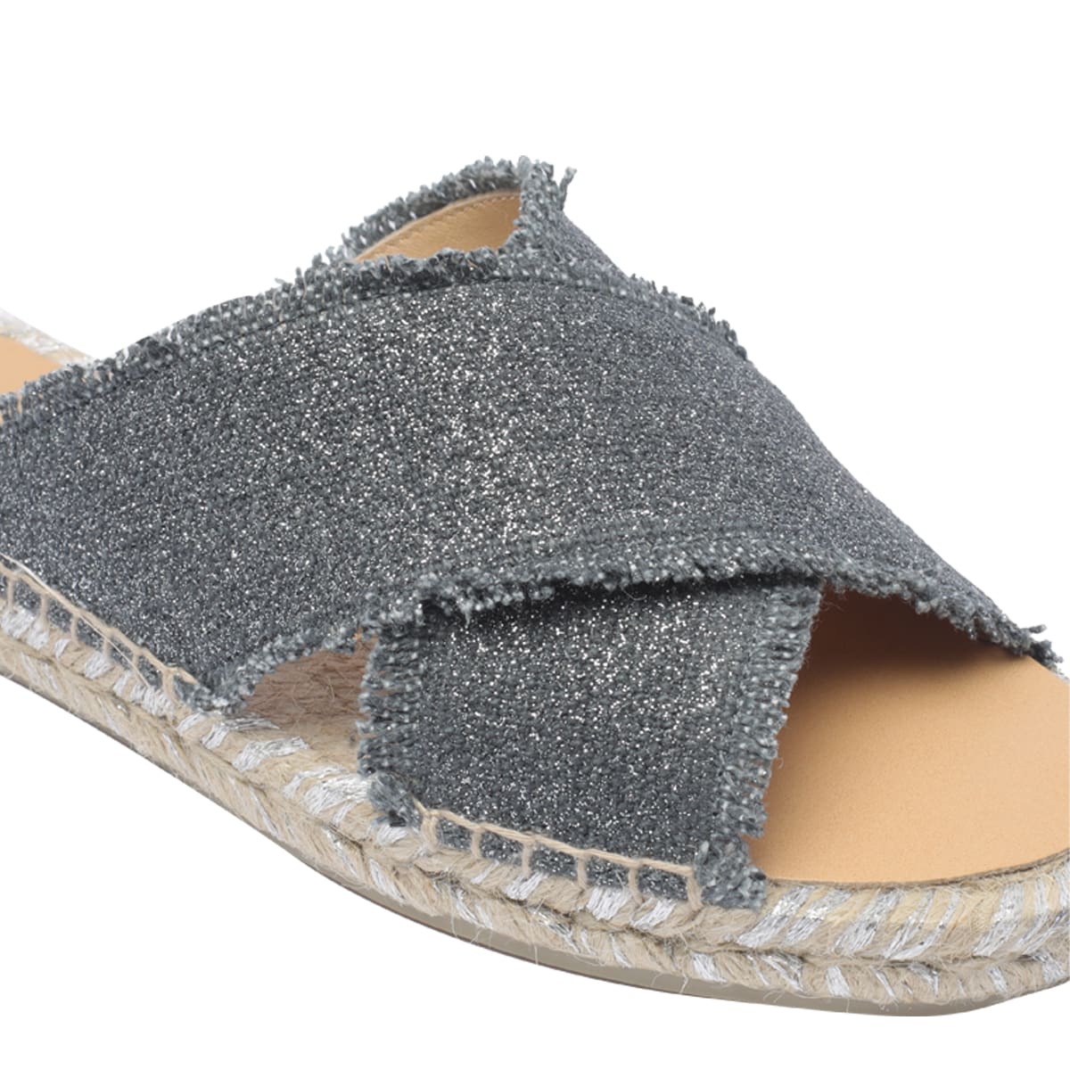 Shop Castaã±er Palmera Sandals In Grey