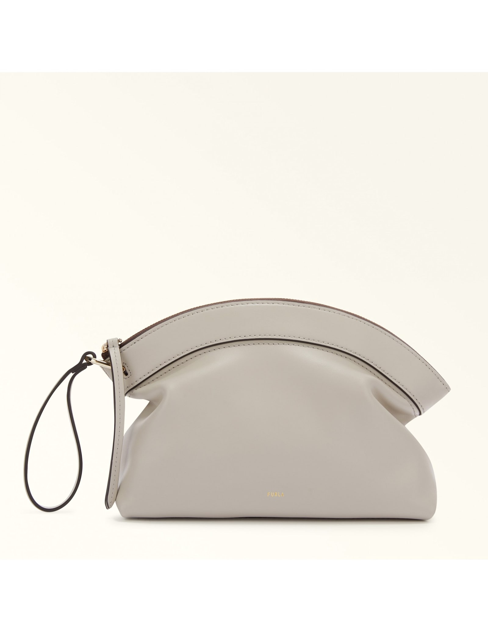 Erica Pouch Bag In Leather Color Vanilla