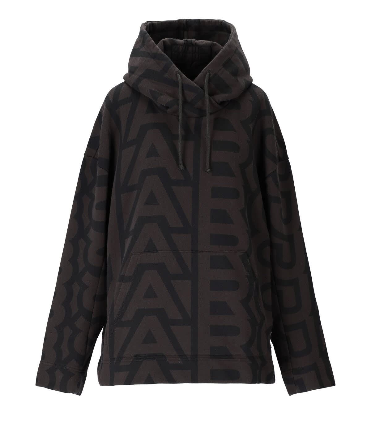 Marc Jacobs Women Monogram Logo Sweatshirt In Brown
