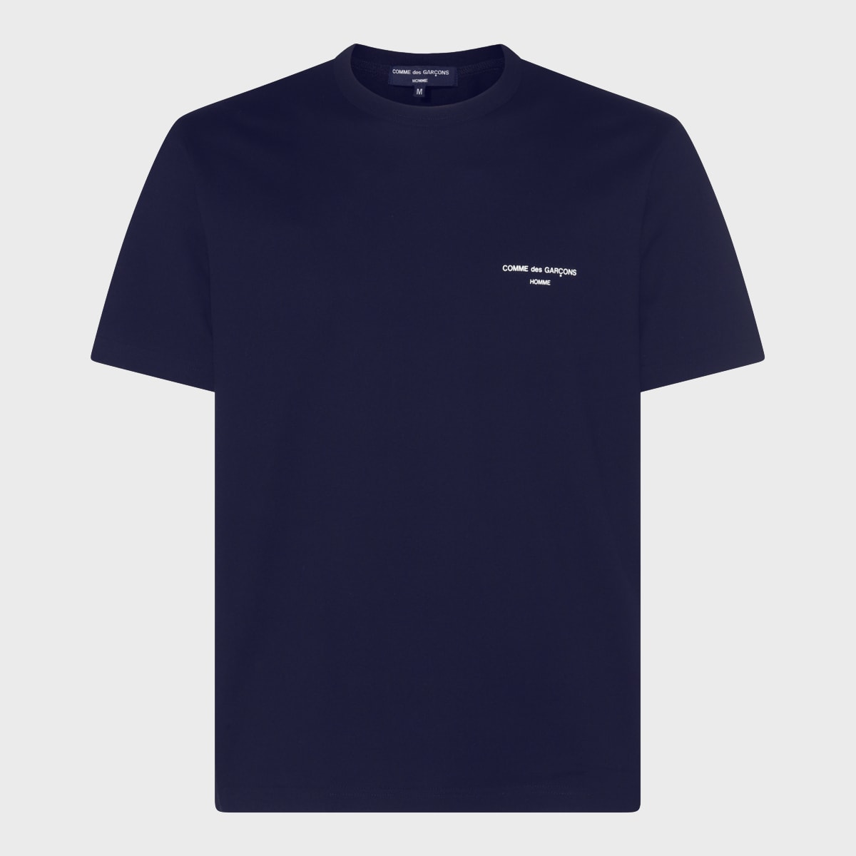 Shop Comme Des Garçons Homme Deux Navy Cotton T-shirt In Blue