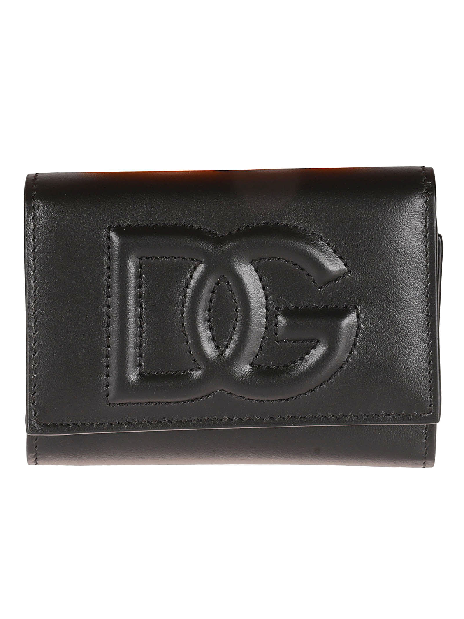 Dolce & Gabbana Logo Embossed Snap Button Wallet