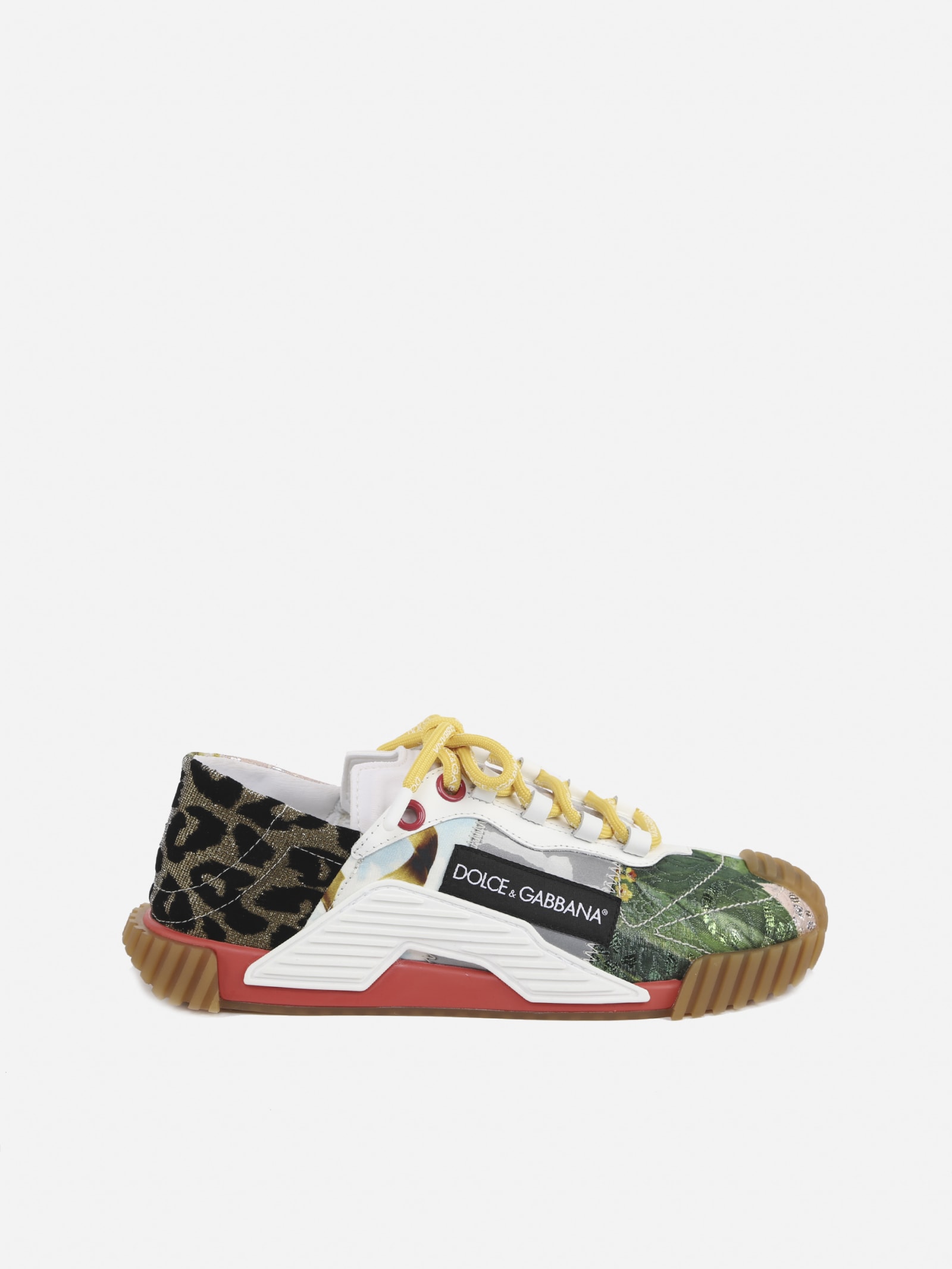 Buy Dolce & Gabbana Ns1 Slip-on Sneaker In Patchwork Fabric online, shop Dolce & Gabbana shoes with free shipping