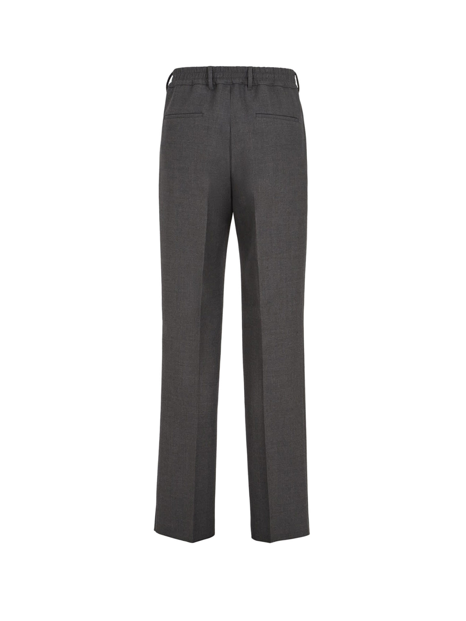 Shop Fendi Trouser In Grey