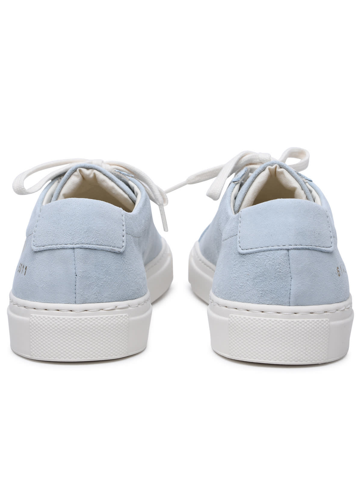 Shop Common Projects Contrast Achilles Baby Blue Suede Sneakers In Light Blue