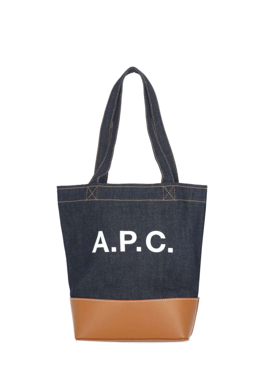 Apc A.p.c. Axel Small Denim Tote Bag In Blue