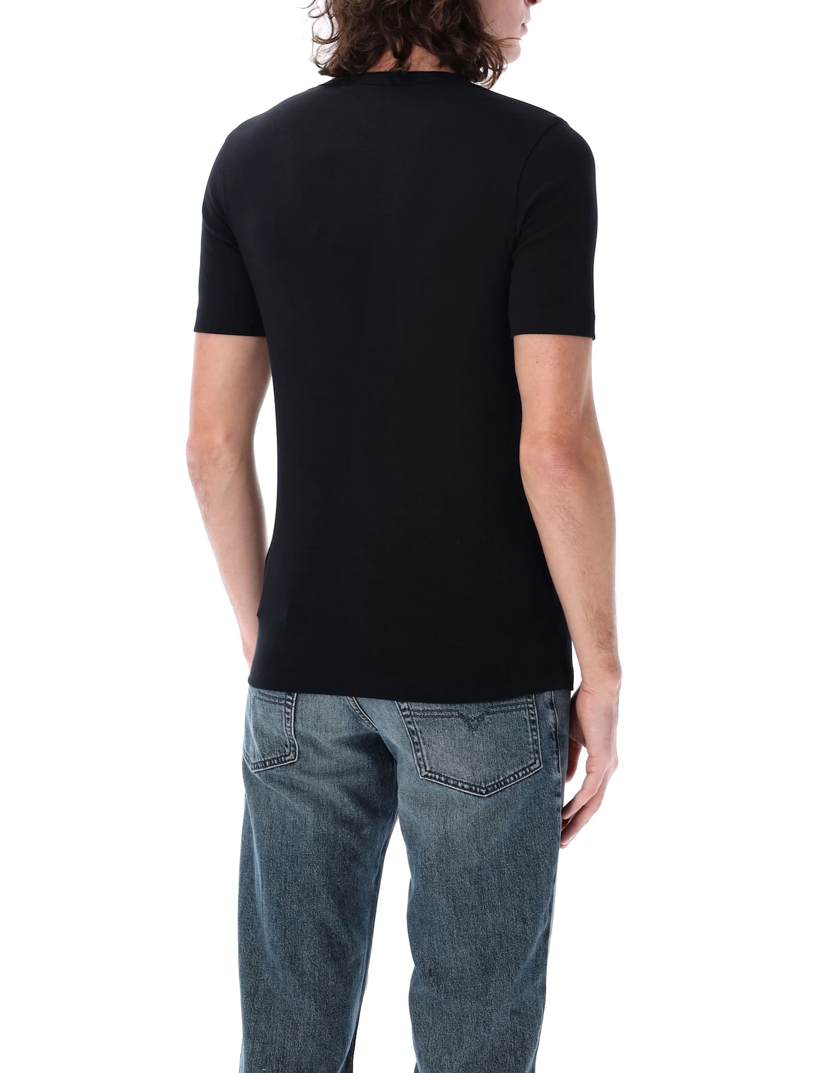 Diesel T-boxt-d Cotton Tee In Black