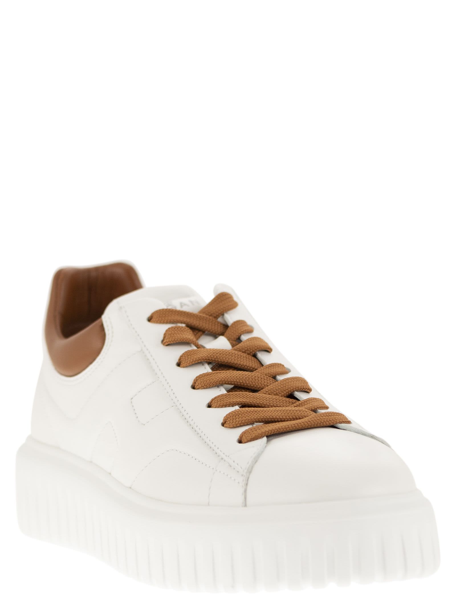 Shop Hogan H-stripes - Sneakers In Bianco