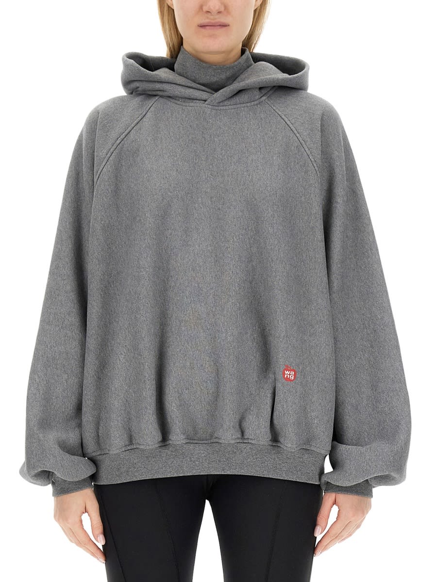 Shop Alexander Wang Classic Terry Sweatshirt In Grey