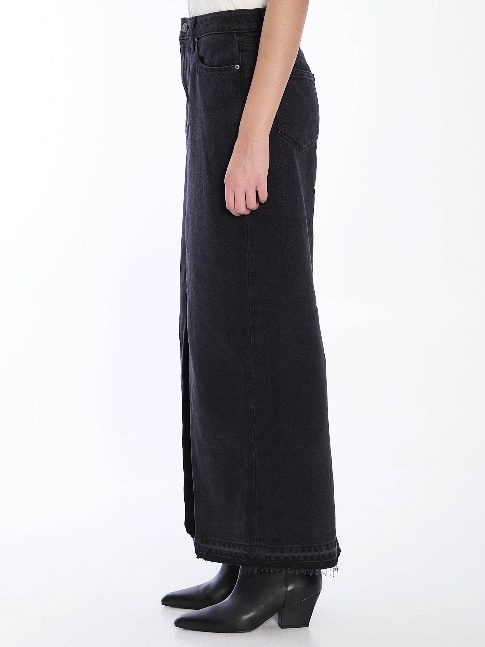 Shop Paige Angela Maxi Skirt In Black