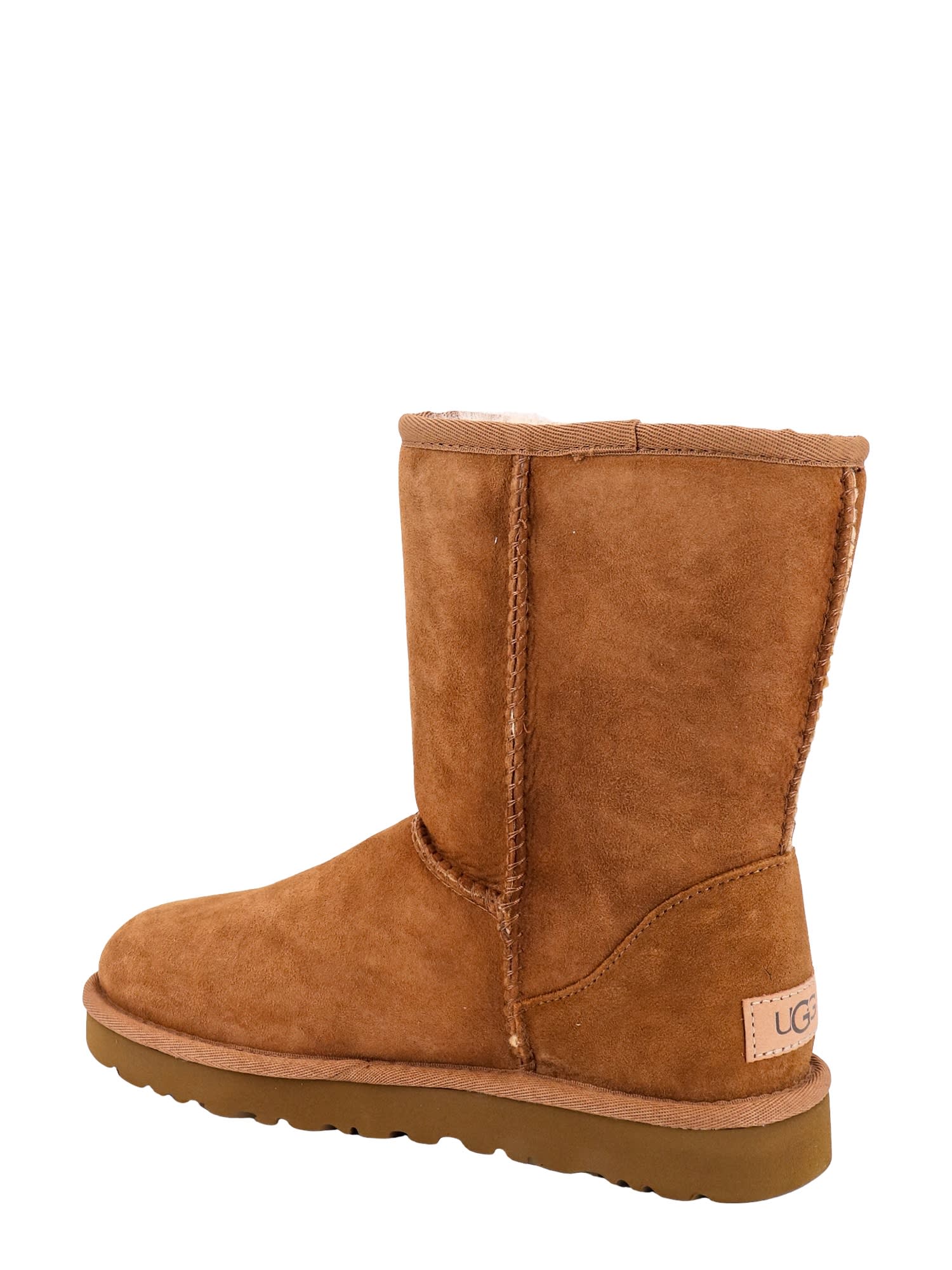 Shop Ugg Classic Short Ankle Boots In Beige