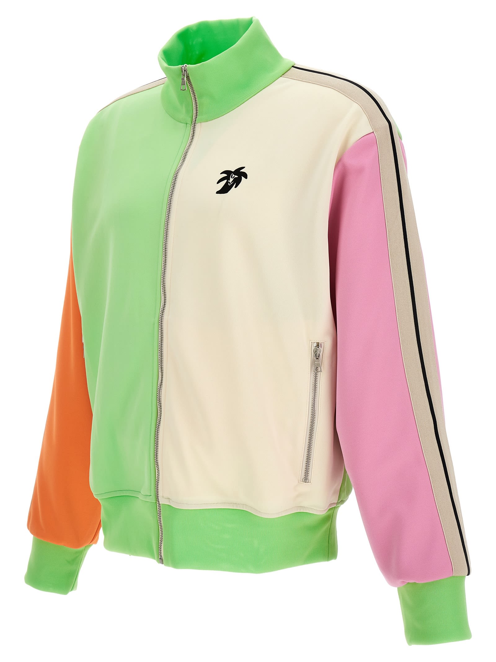 Shop Palm Angels Hunter Colorblock Track Sweatshirt In Multicolor