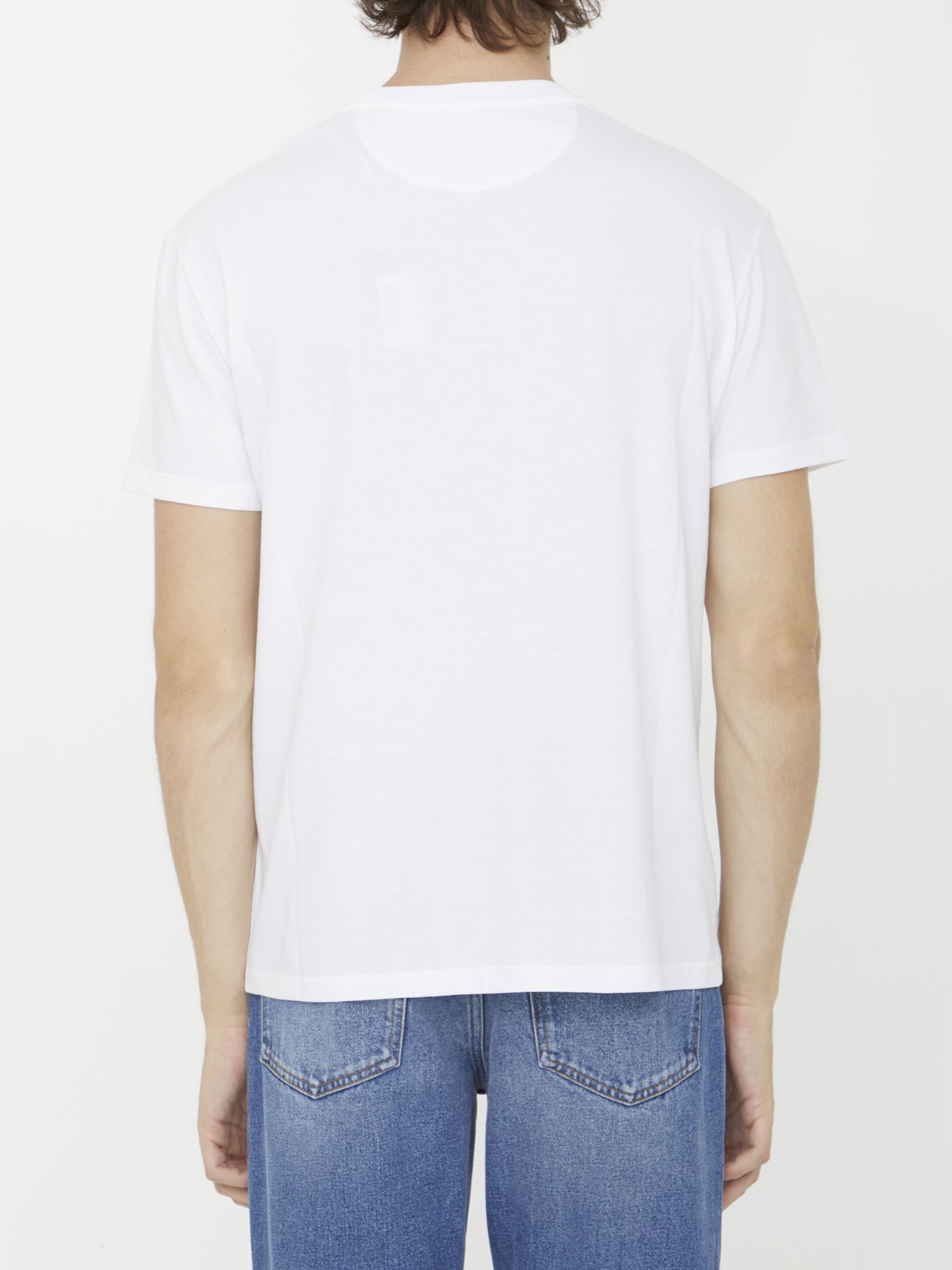 Shop Valentino Vlogo Signature T-shirt In Bianco