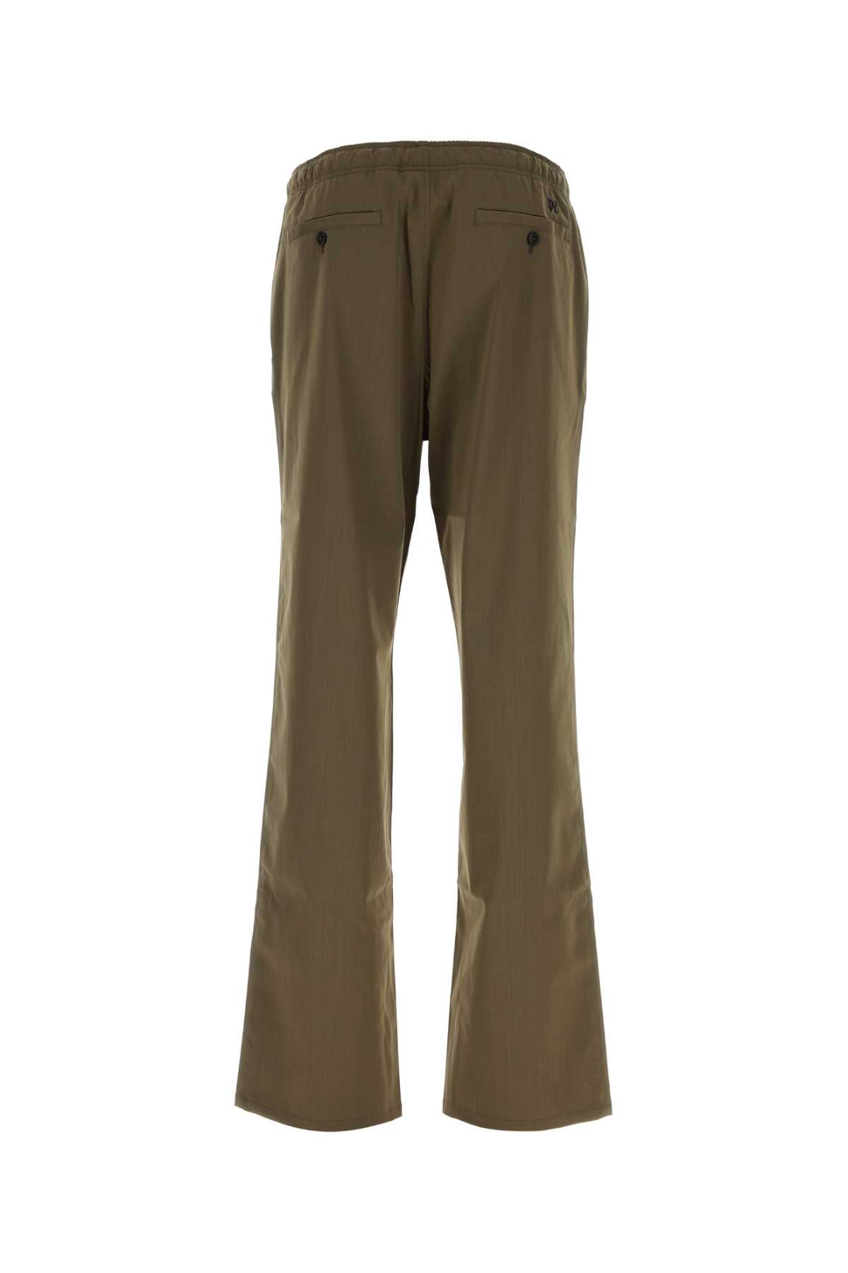 Shop Palm Angels Military Green Stretch Twill Joggers In Militaryb