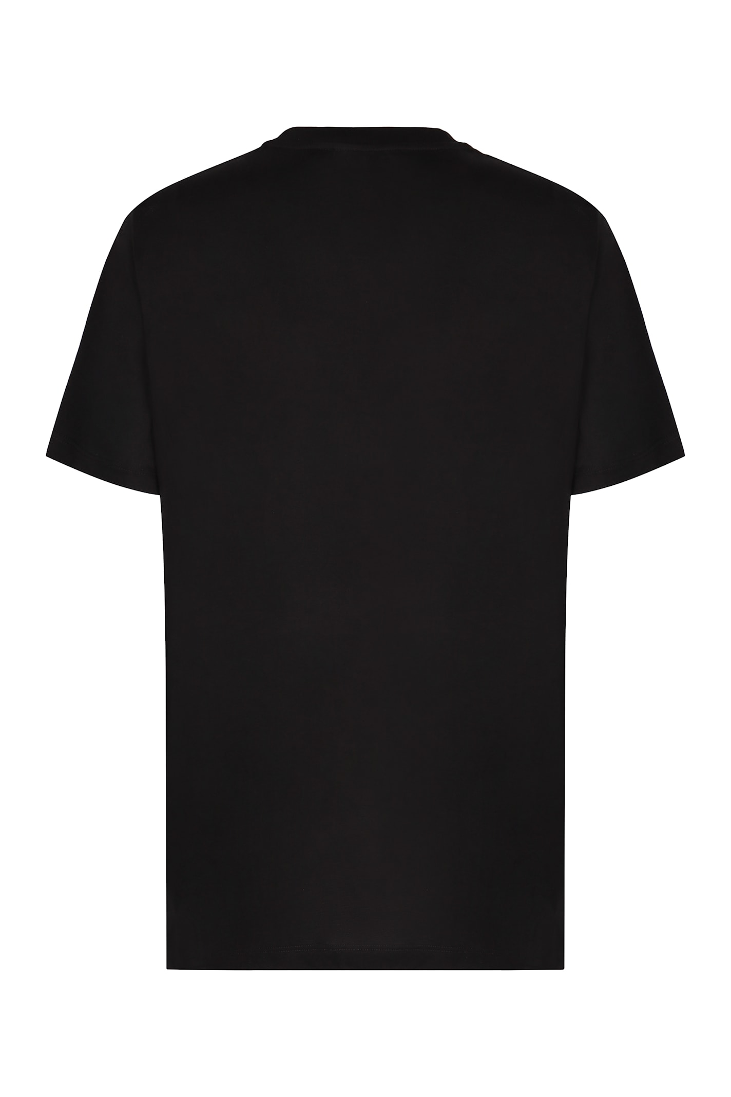 Prada Cotton Crew-neck T-shirt In Black