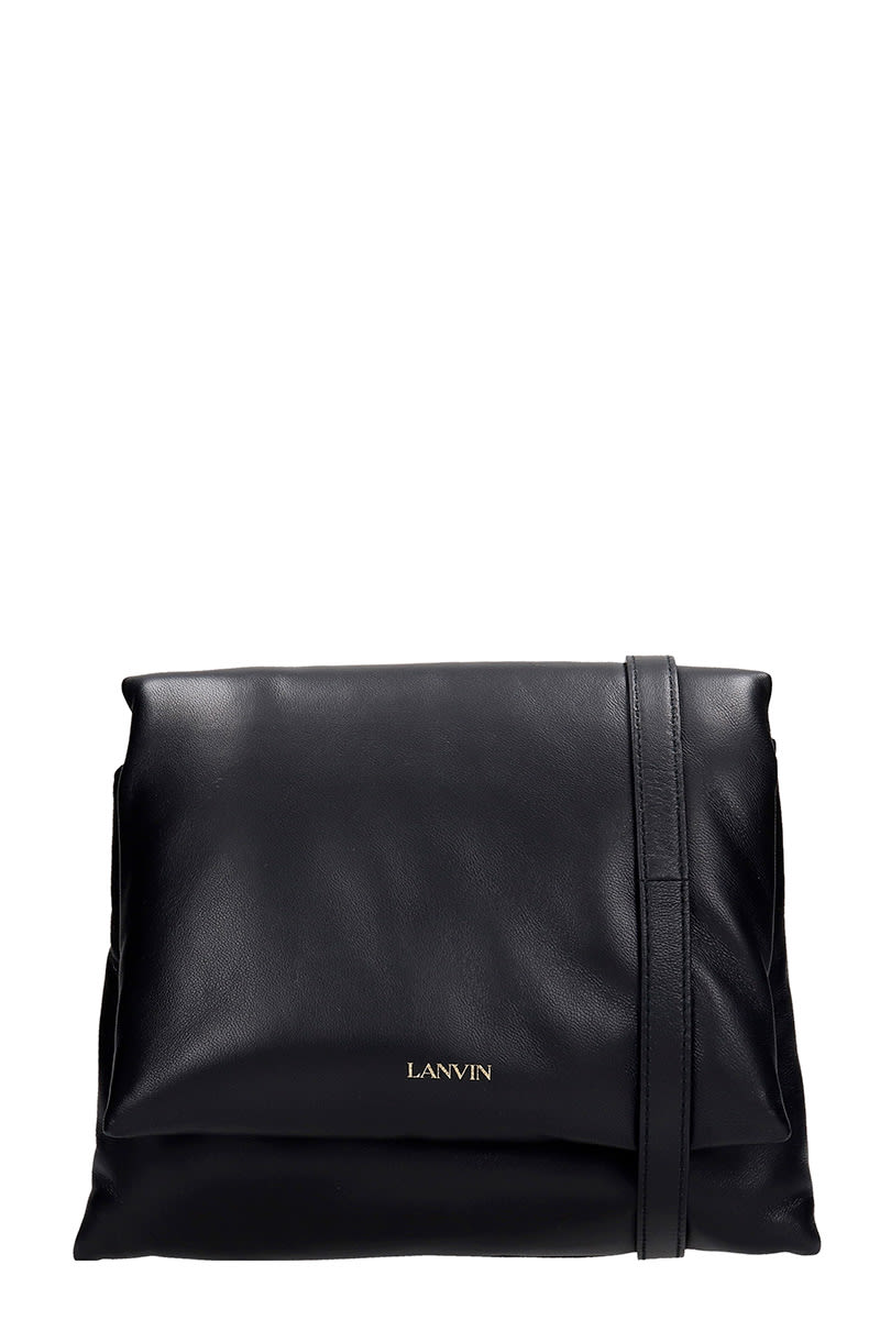 Lanvin Sugar Shoulder Bag In Black Leather