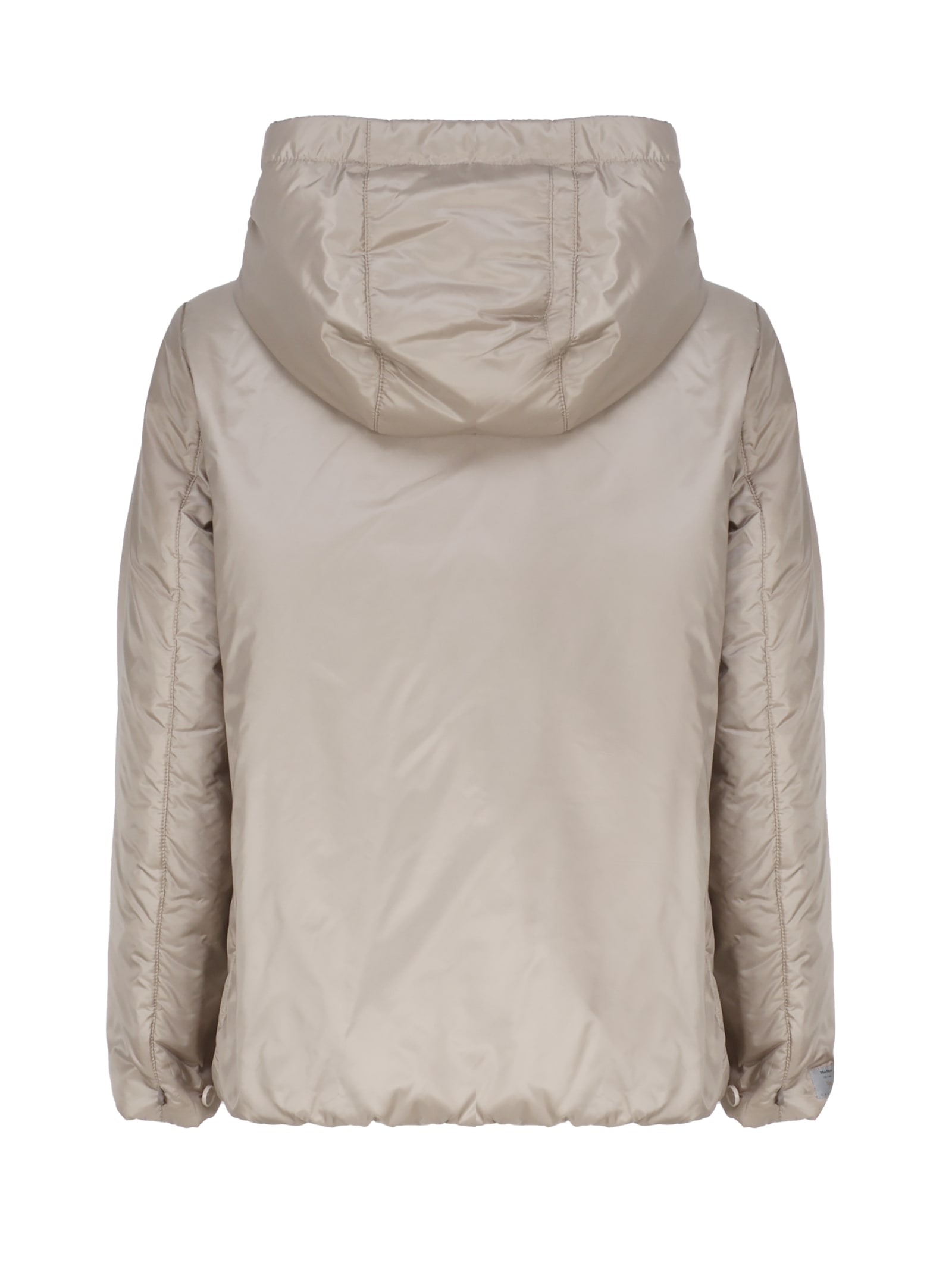 Shop Max Mara The Cube Travel Jacket In Drip-proof Technical Canvas In Beige