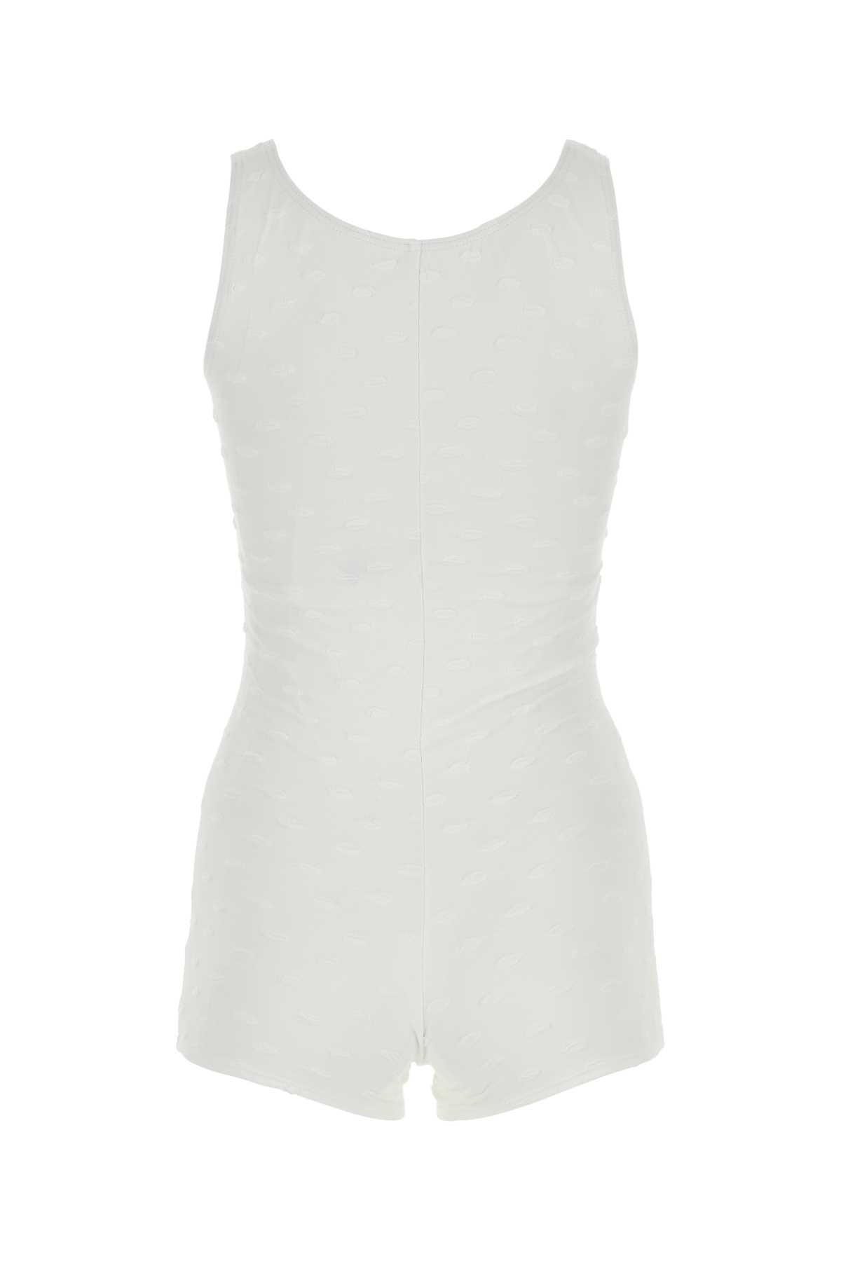 Shop Gimaguas White Stretch Nylon Blend Levante Swimsuit