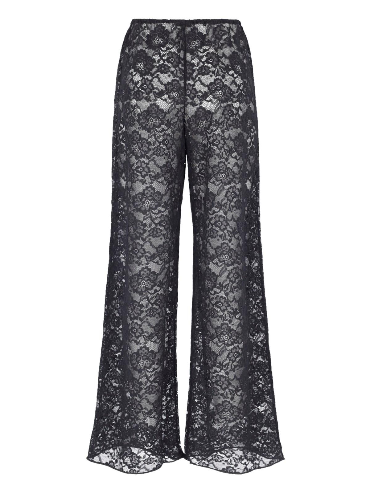 Shop Oseree O Love Lace Pants In Black