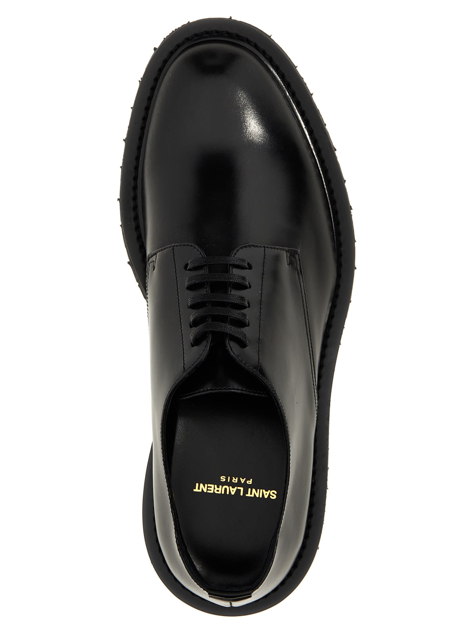 Saint Laurent Army Derby Shoes In Black