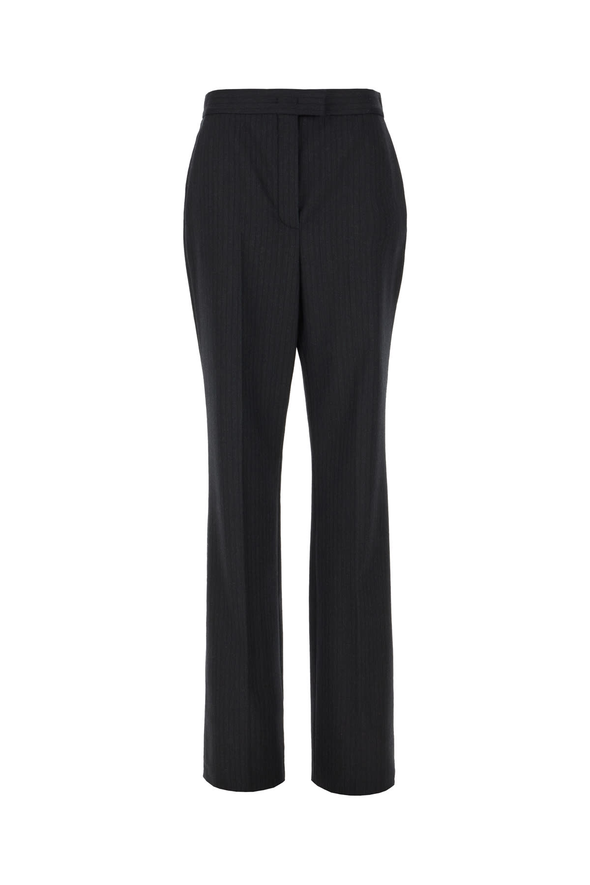 FENDI EMBROIDERED STRETCH WOOL BLEND PANTS 