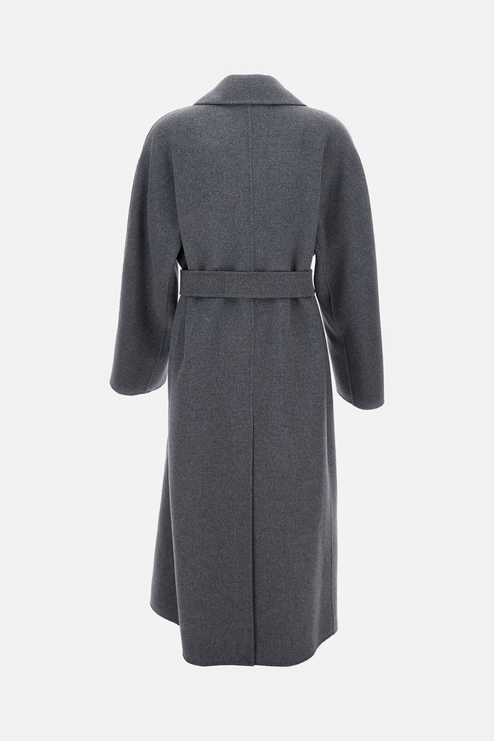 S Max Mara Double-breasted Belted Coat In Gray