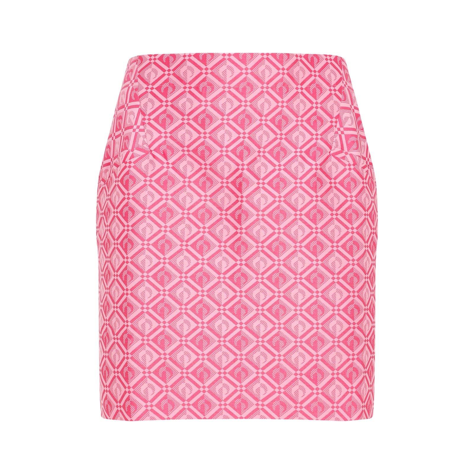 Shop Marine Serre Moon Monogram Mini Skirt In Pink