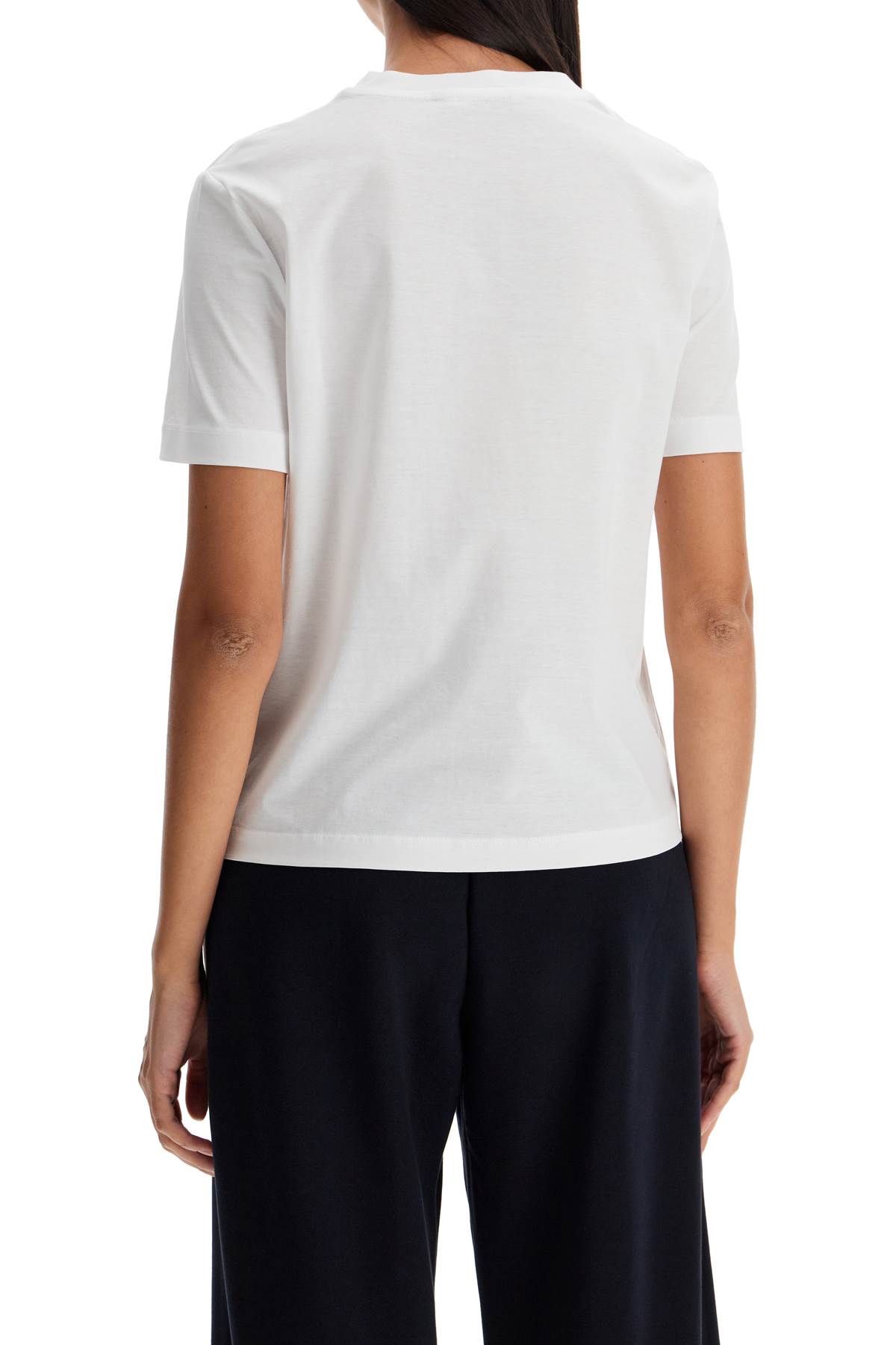 Shop Max Mara T-shirt With Printed Logo In Bianco Ottico (white)