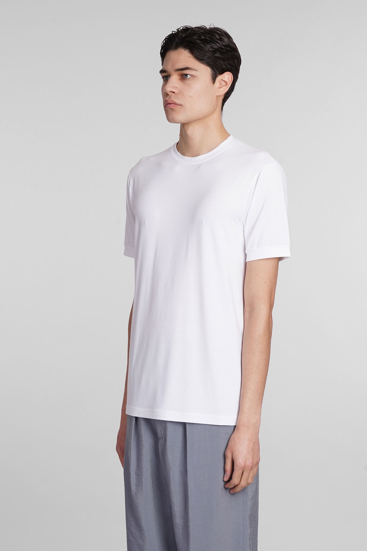 Giorgio Armani White Viscose T-shirt In White