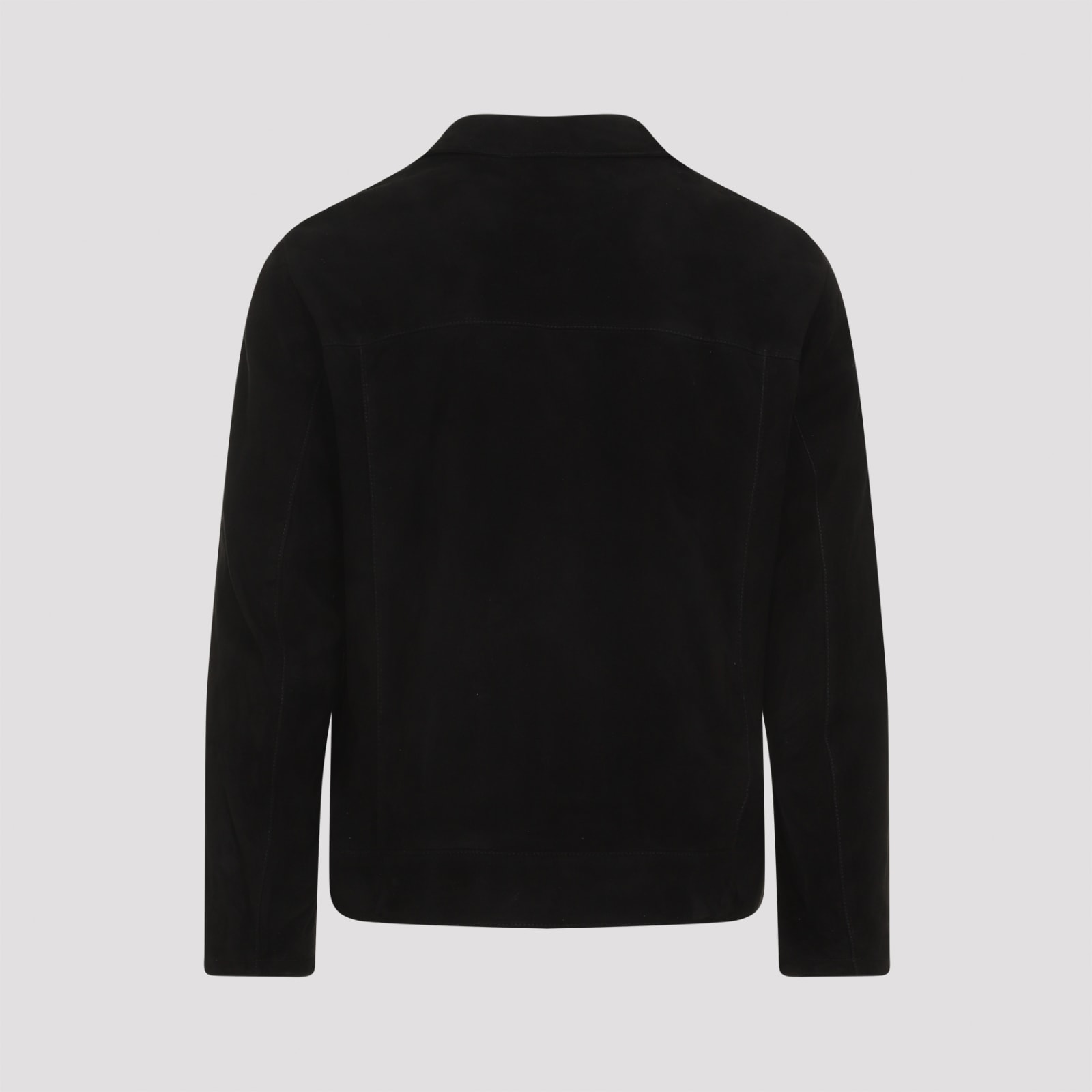 Shop Brioni Shirt Collar Blouson In Black