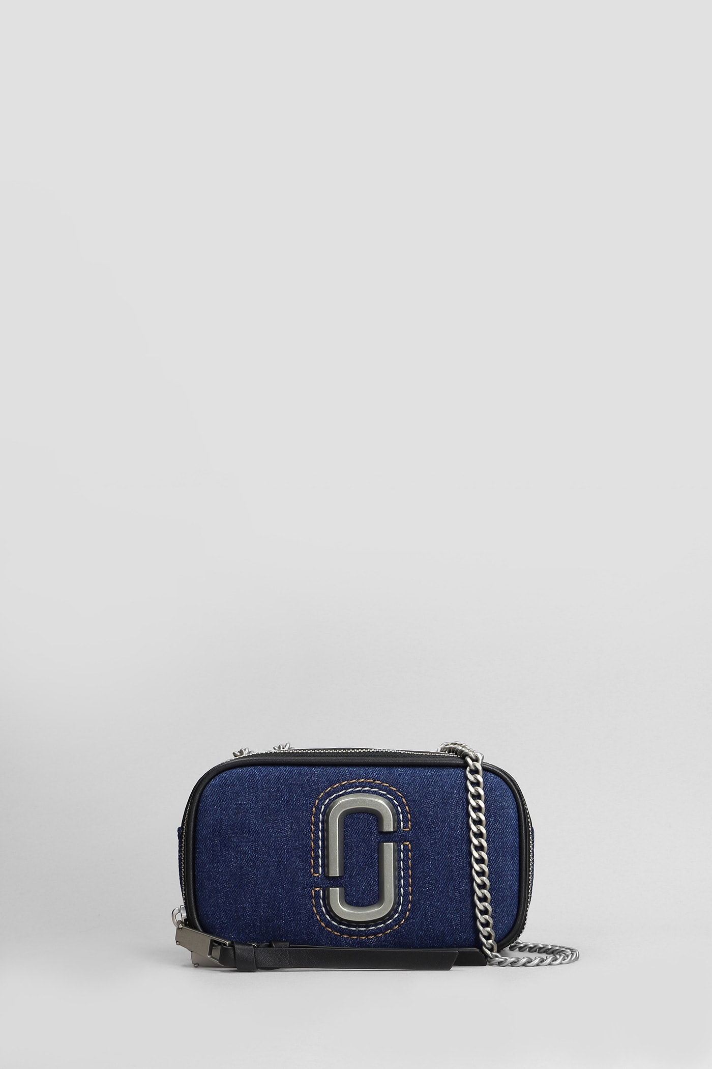 Shop Marc Jacobs The Snapshot Shoulder Bag In Blue Denim