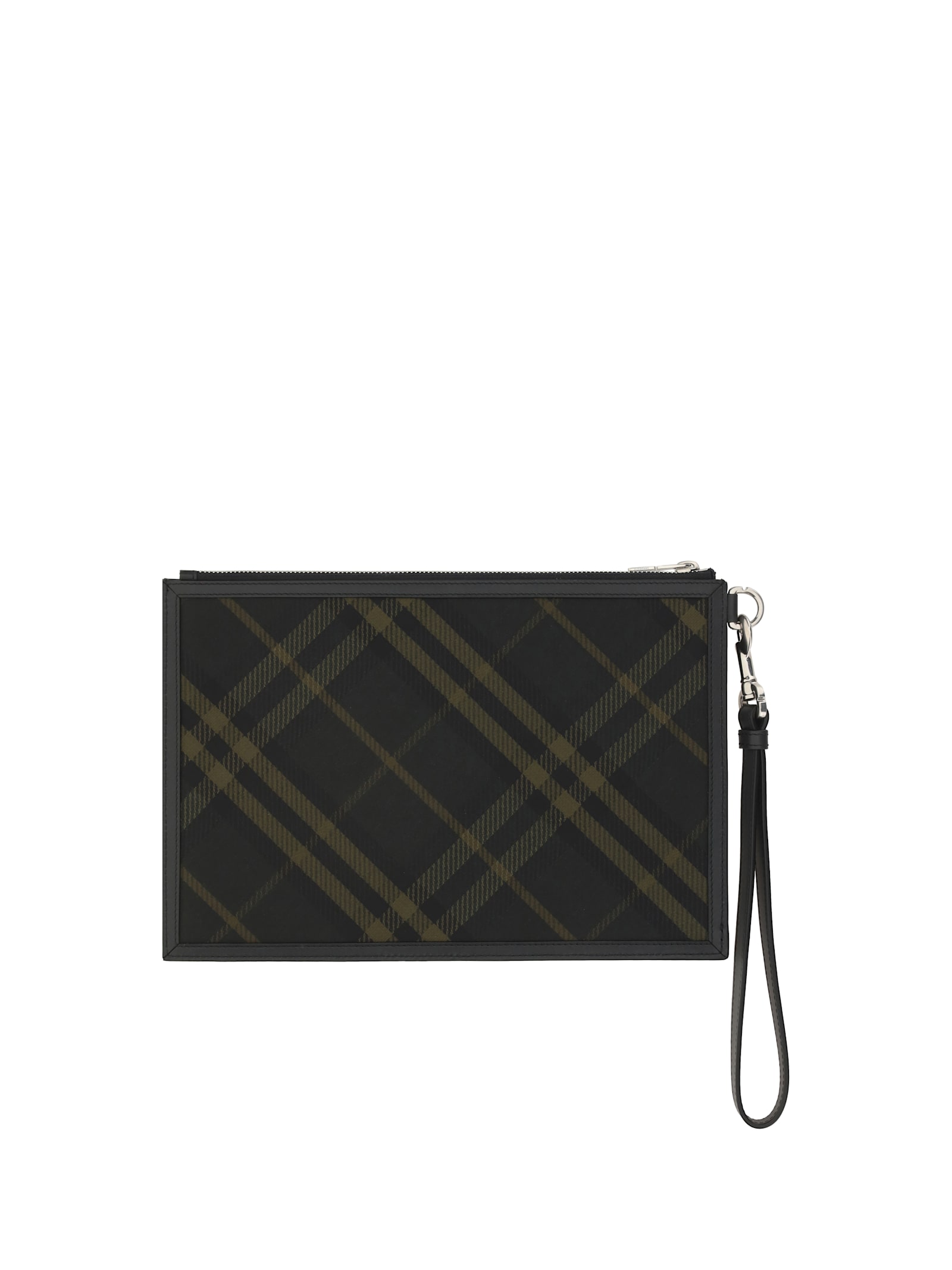 Shop Burberry Pouch Bag In Shadow