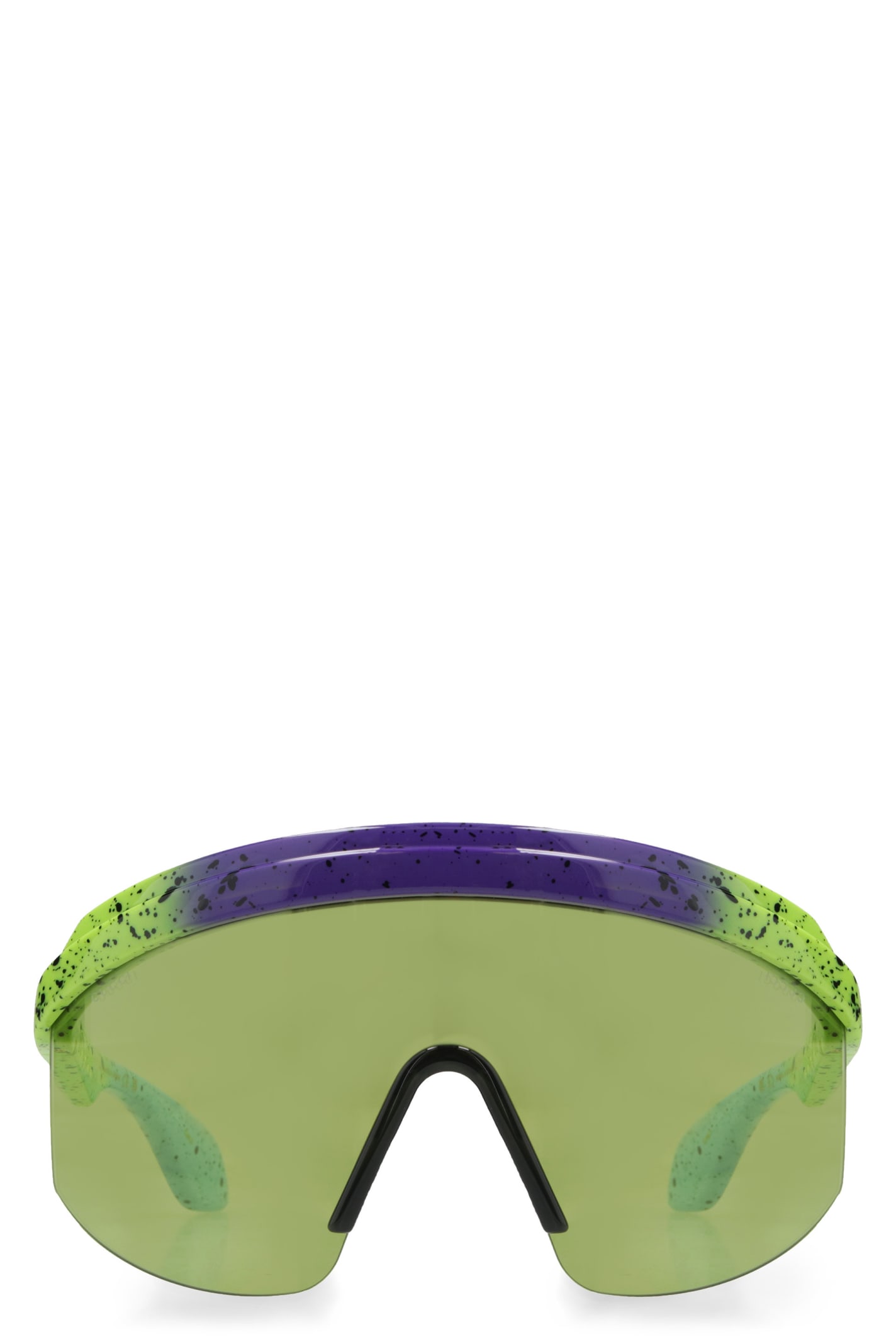 Shop Gucci Visor Sunglasses In Green