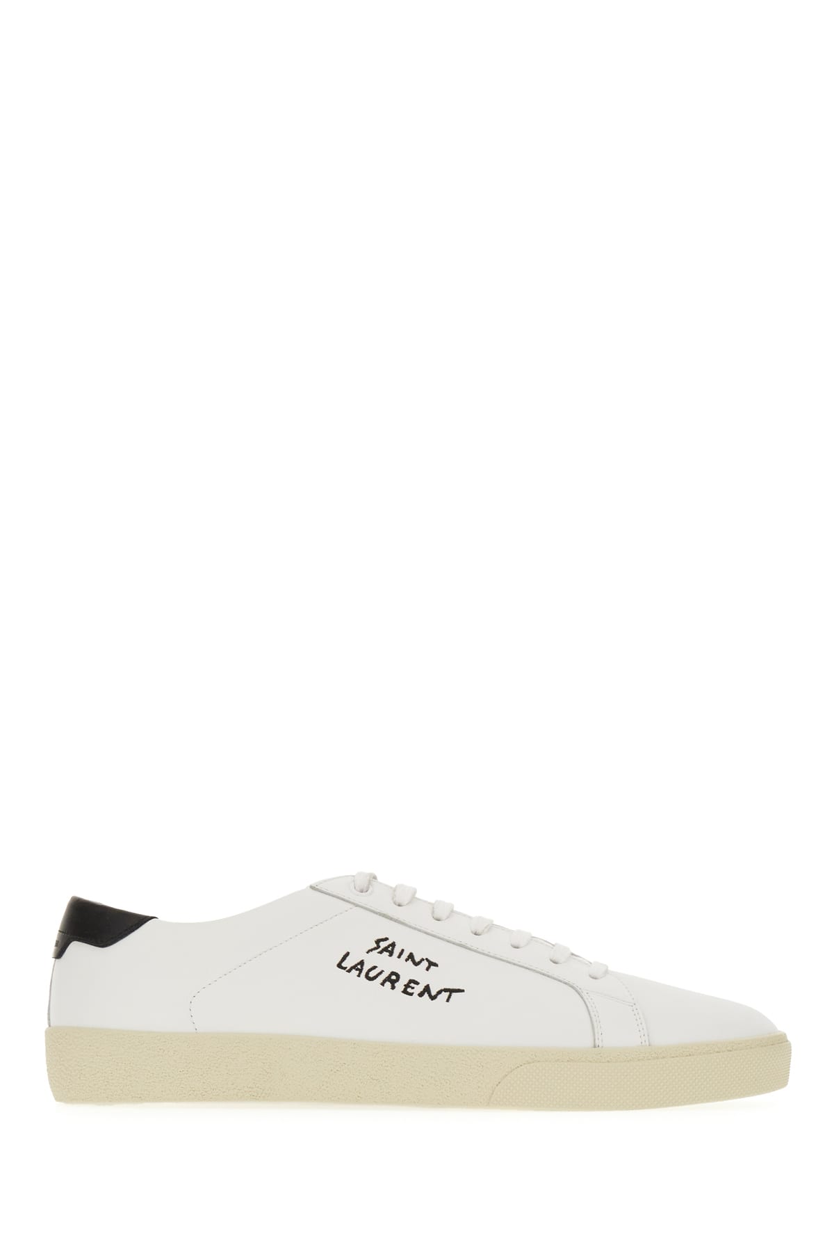 Shop Saint Laurent White Leather Court Sl/06 Sneakers In 9061