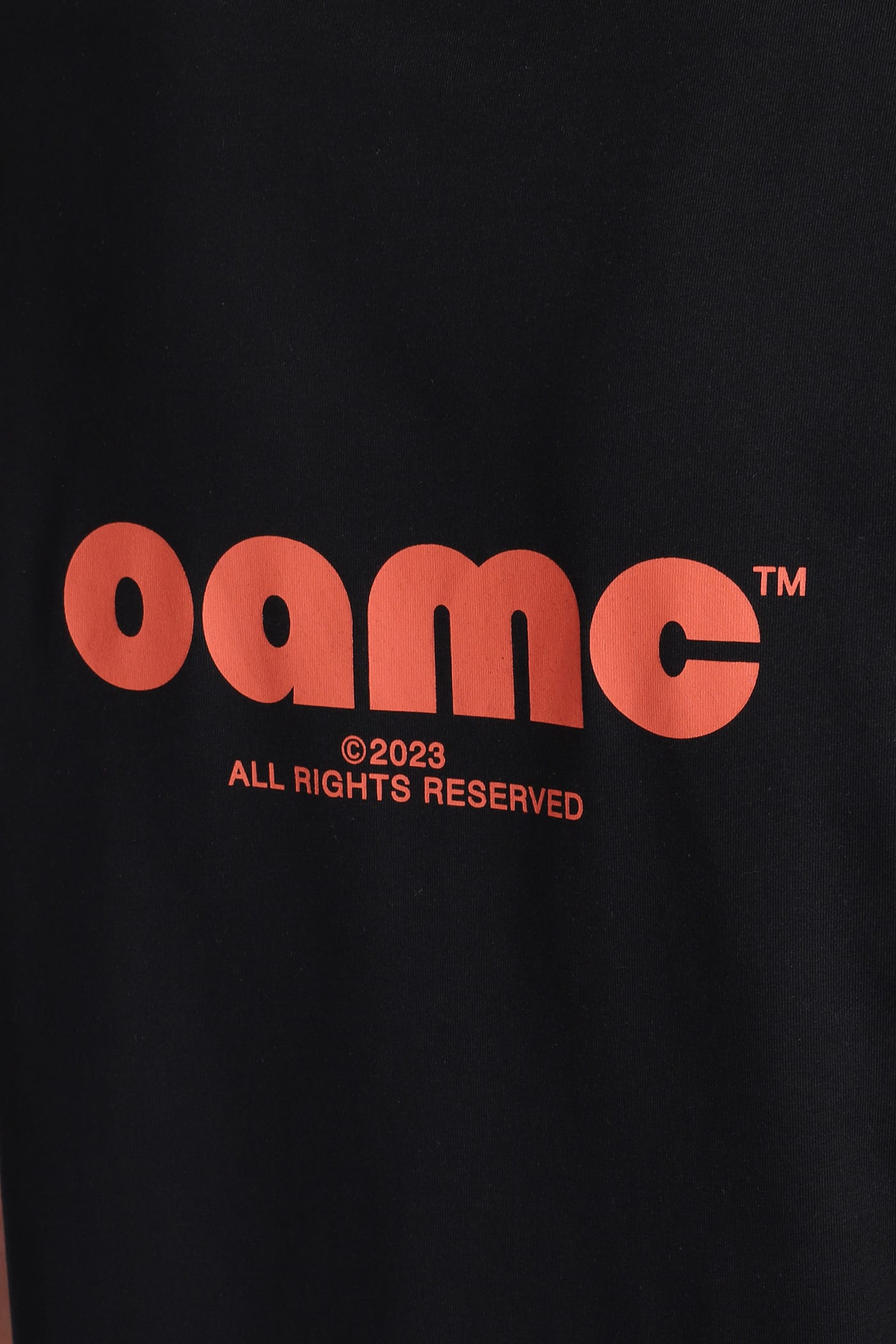 Shop Oamc T-shirt In Black Cotton