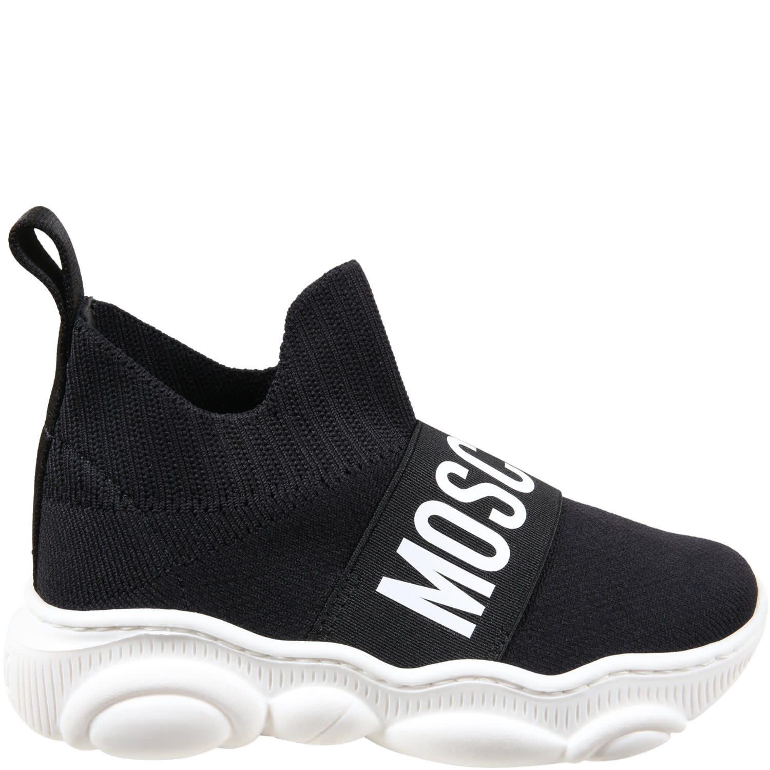Moschino Black Sneakers For Kids With Logo
