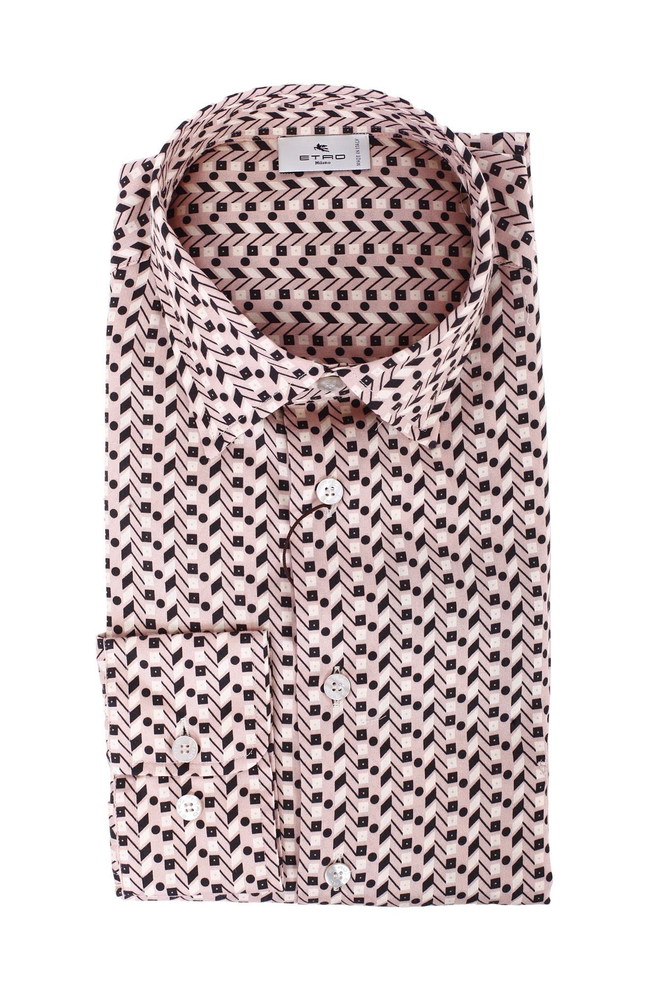 Etro Cotton Shirt Enriched By An All Over Print In Fantasia