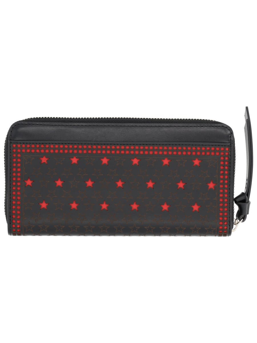 Vivienne Westwood Star Pattern Rectangular Purse And Cardholder In Black
