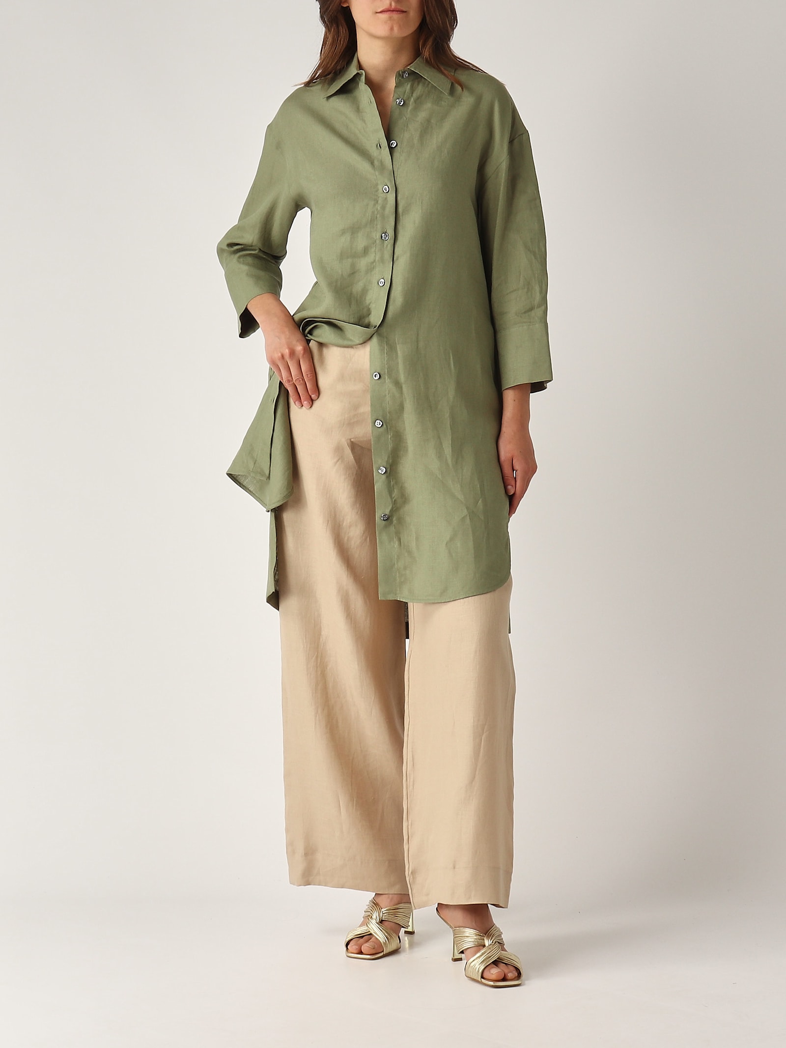 Gran Sasso Abitino M/l Con Cinta Dress In Green