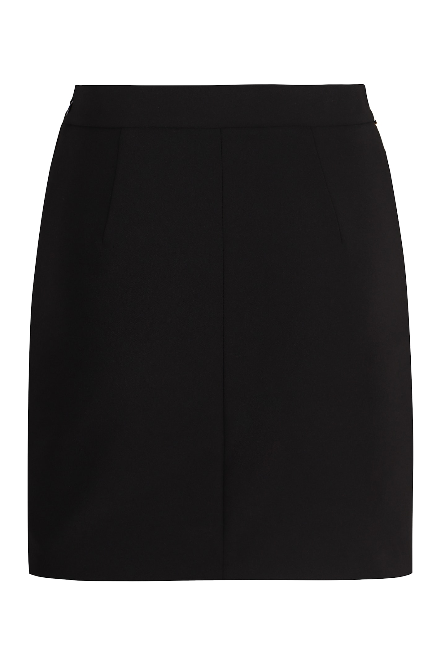 Shop Elisabetta Franchi Crepe Mini Skirt  In Black