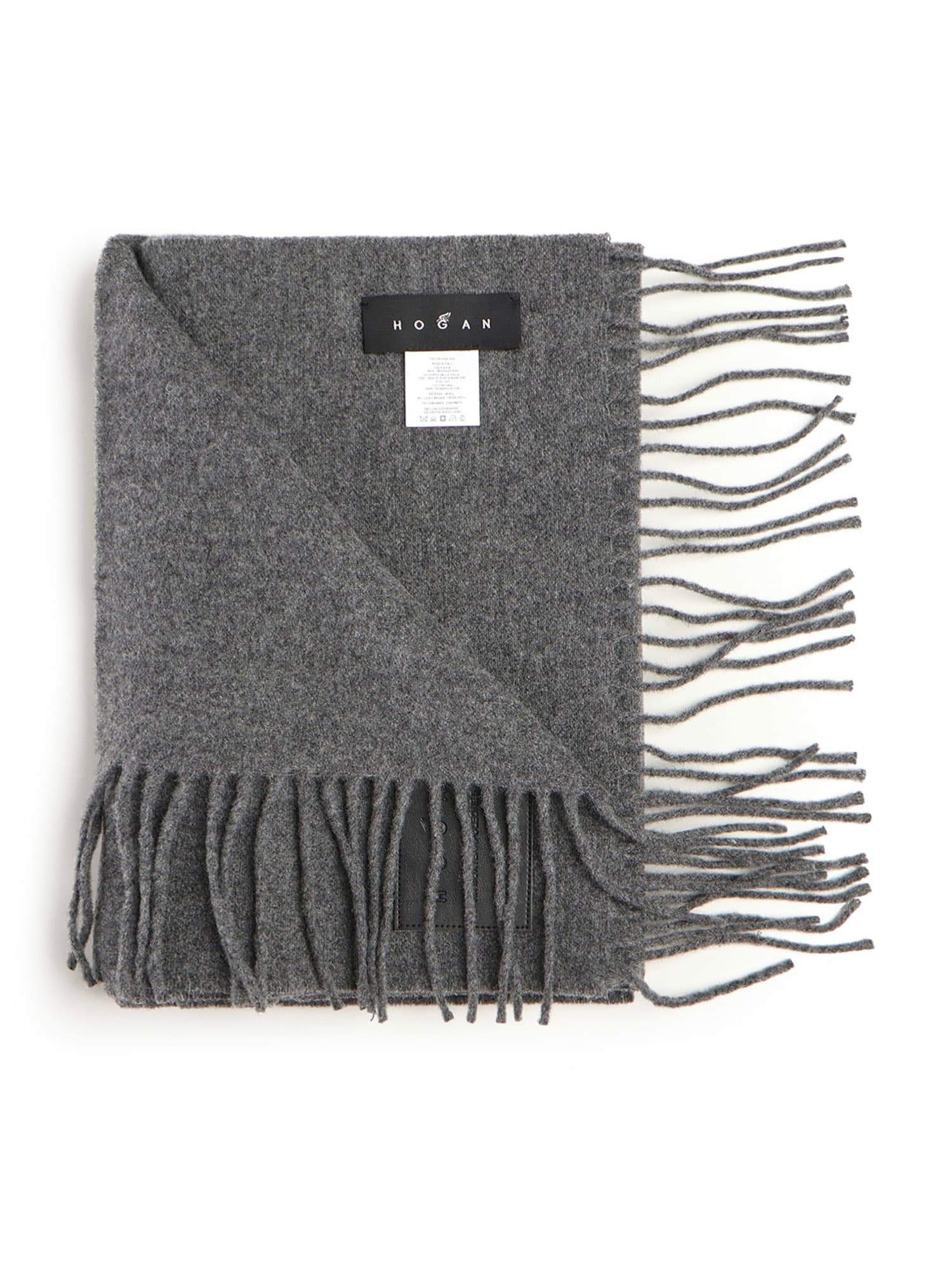 Hogan Cashmere Blend Scarf In Gray
