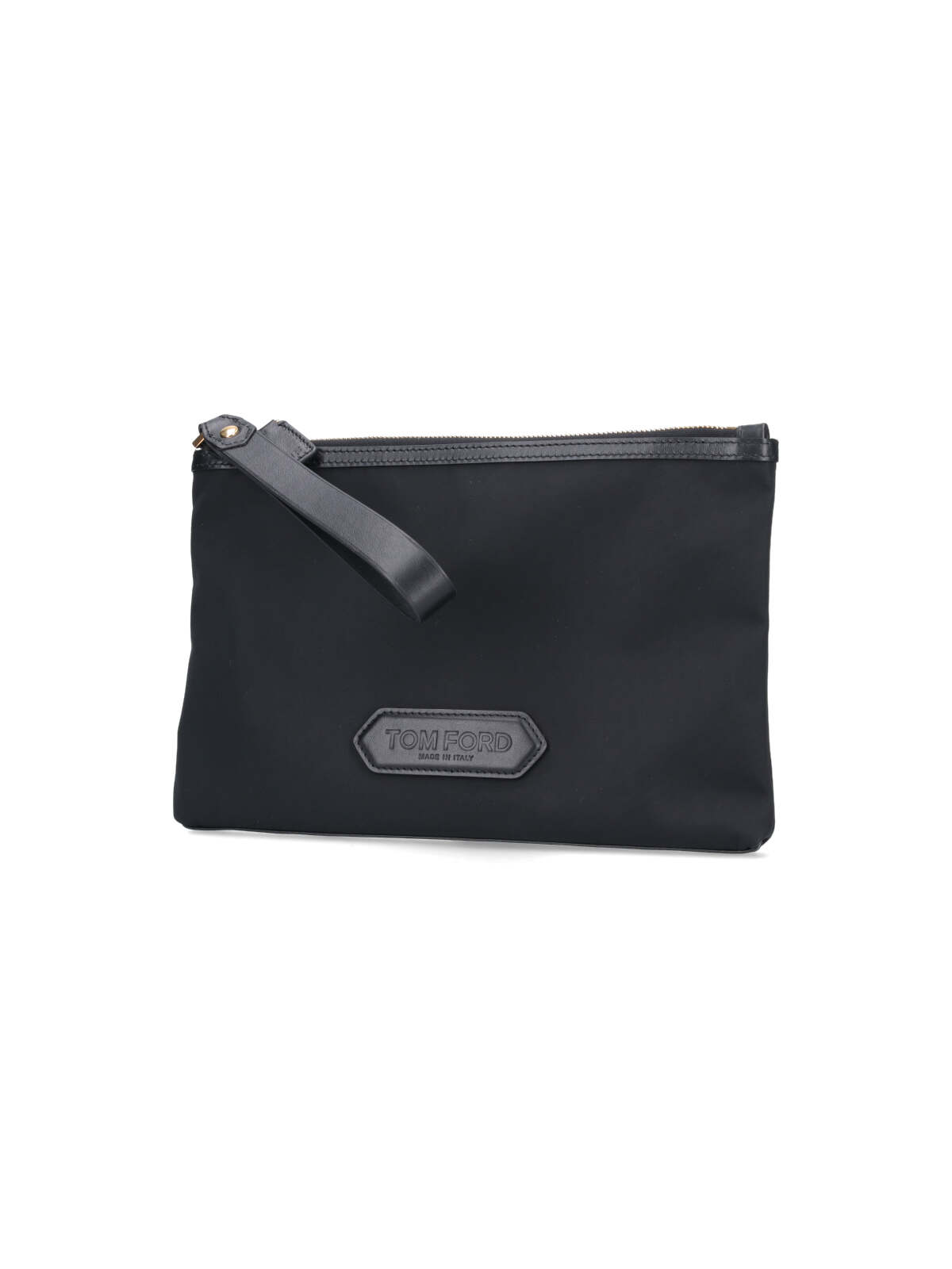 Shop Tom Ford Logo Pouch In Black