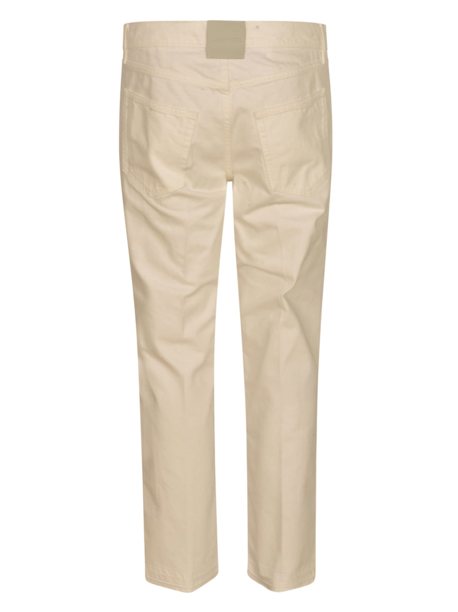Lanvin Button Fitted Jeans In White