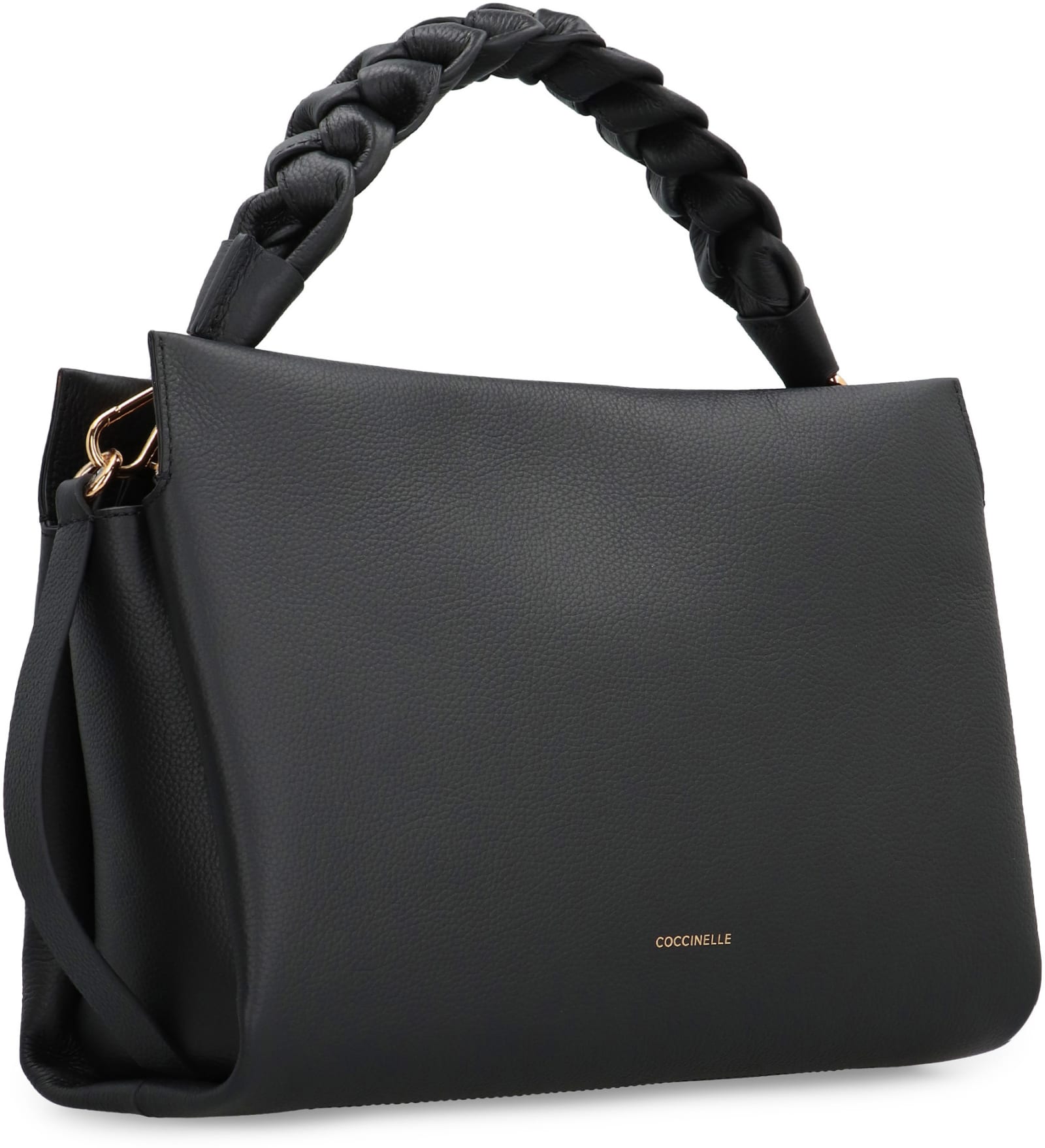 Shop Coccinelle Boheme Leather Handbag In Black