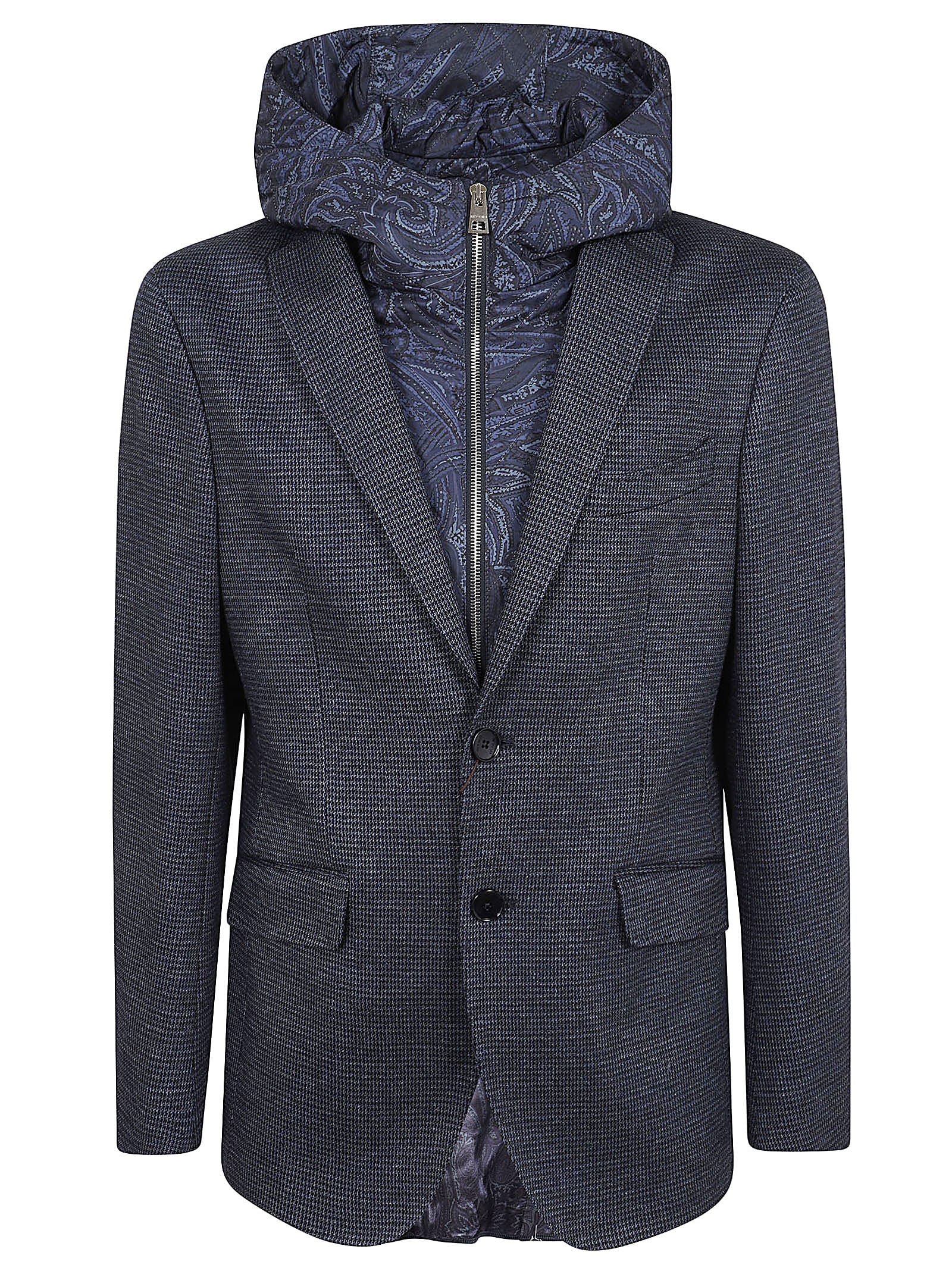 Shop Etro Jacket Roma W Quilted Hood