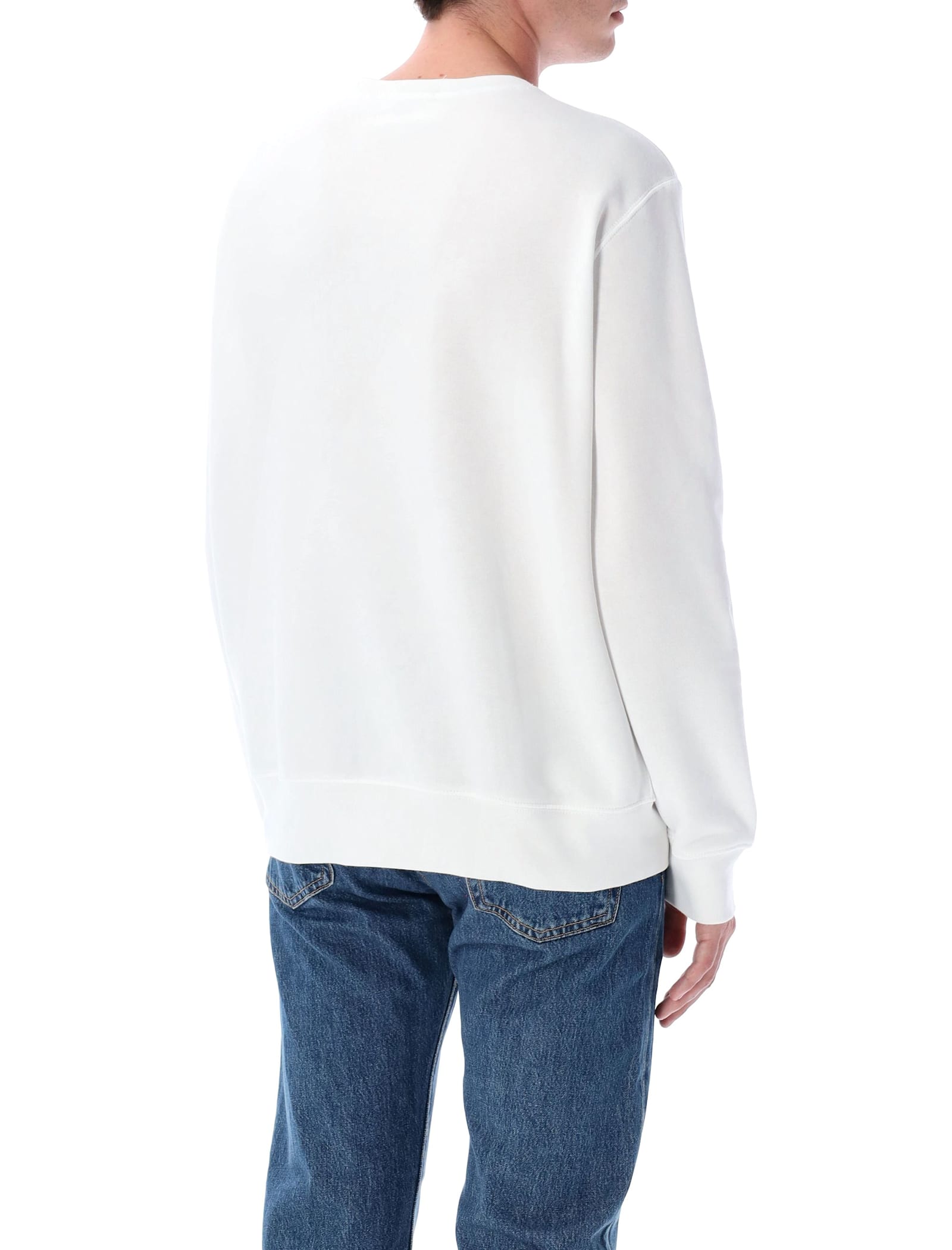 Ralph Lauren White Cotton Blend Sweatshirt In White