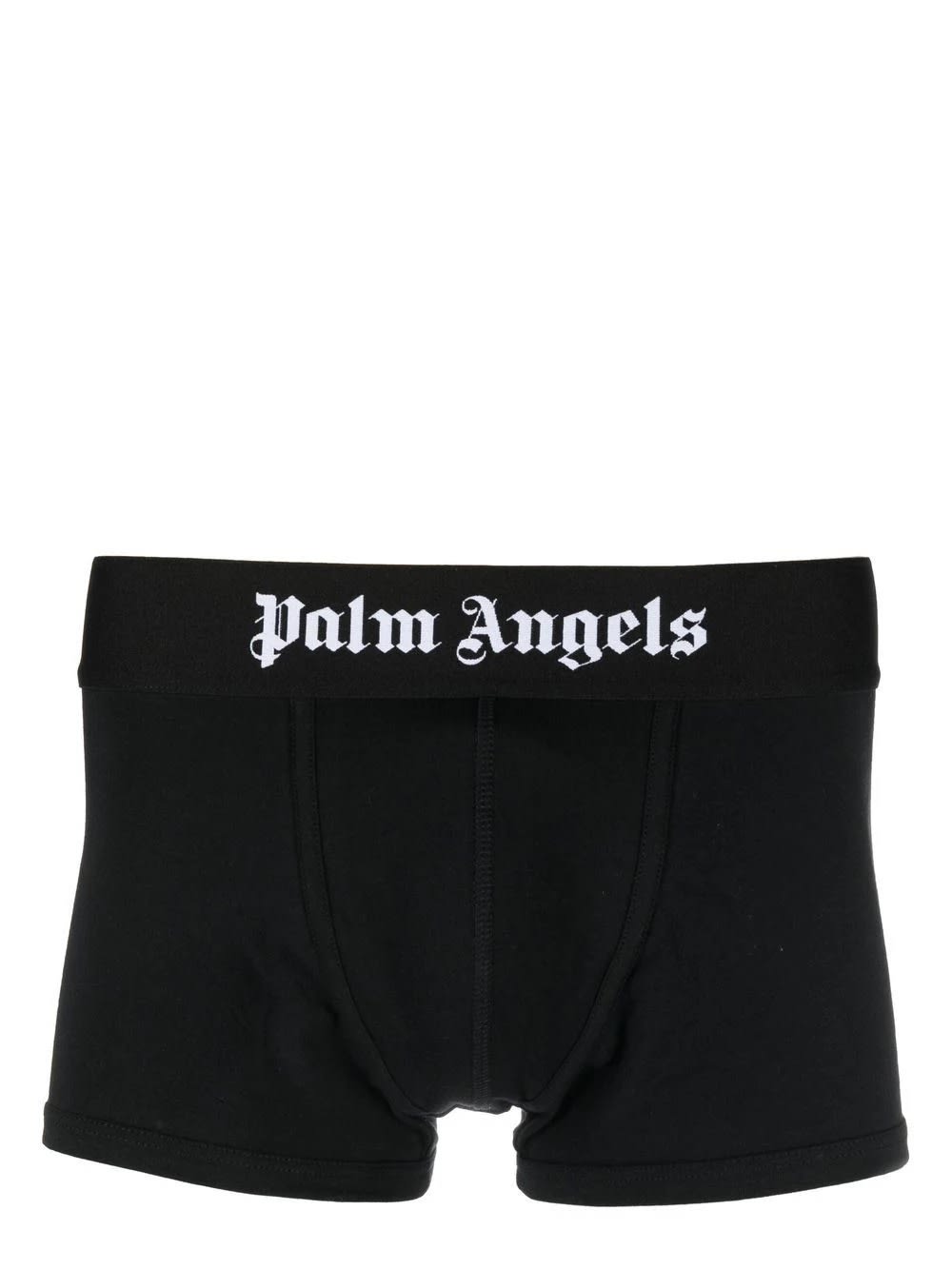Shop Palm Angels 3 Boxer Set With Logo In Black, Grey And White