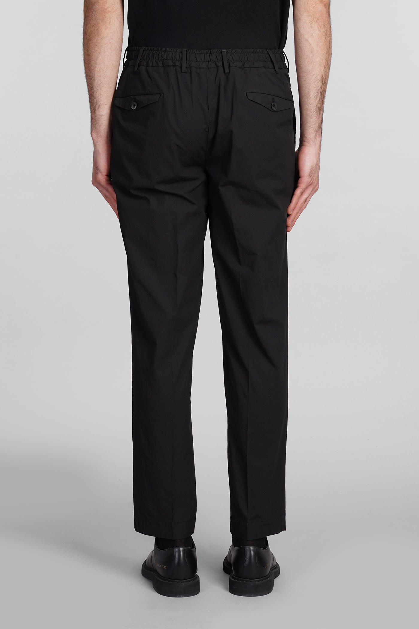 Shop Santaniello Pants In Black Cotton