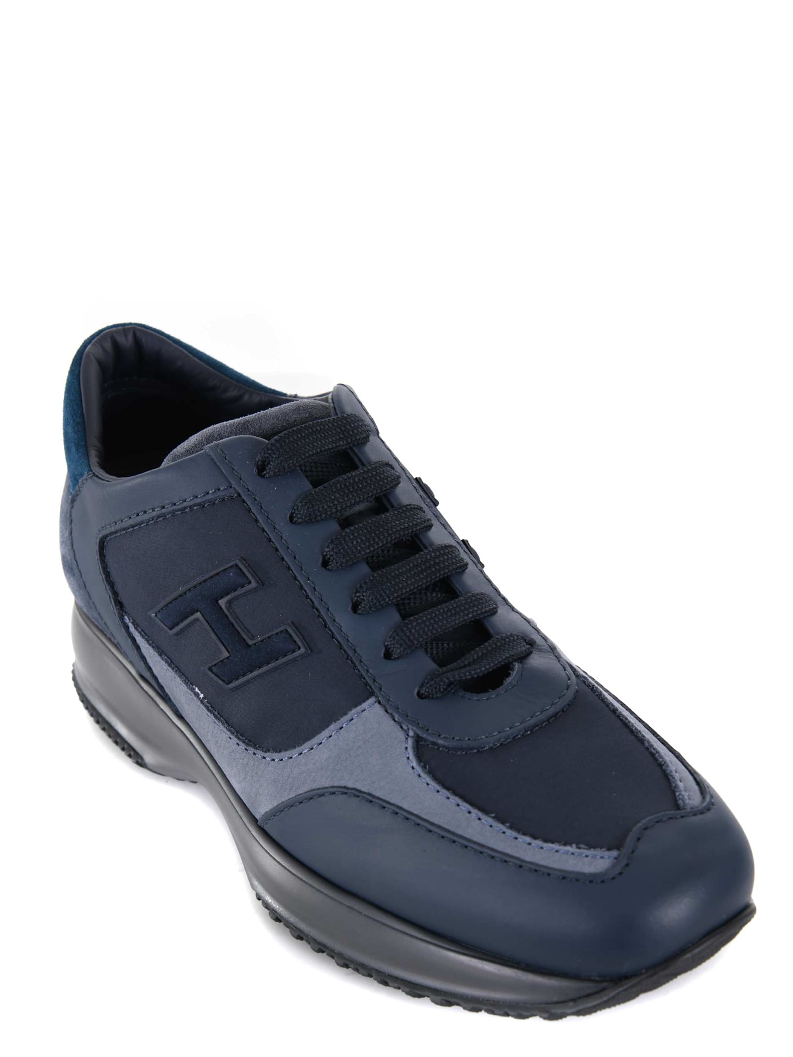 Shop Hogan Sneakers In Blu/avio