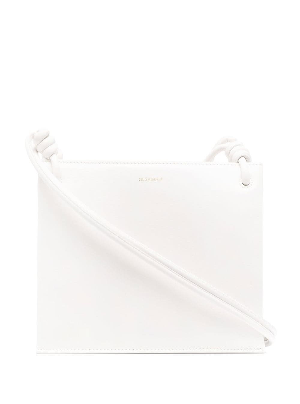 giro small white leather crossbody bag with logo jil sander woman